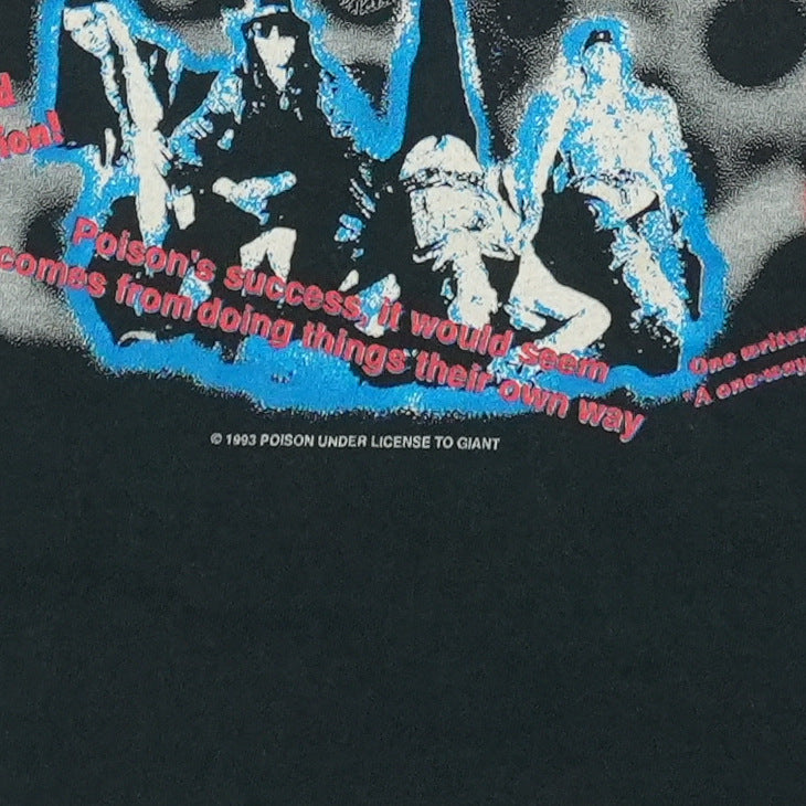 1993 Poison Native Tongue Tour Shirt Detail