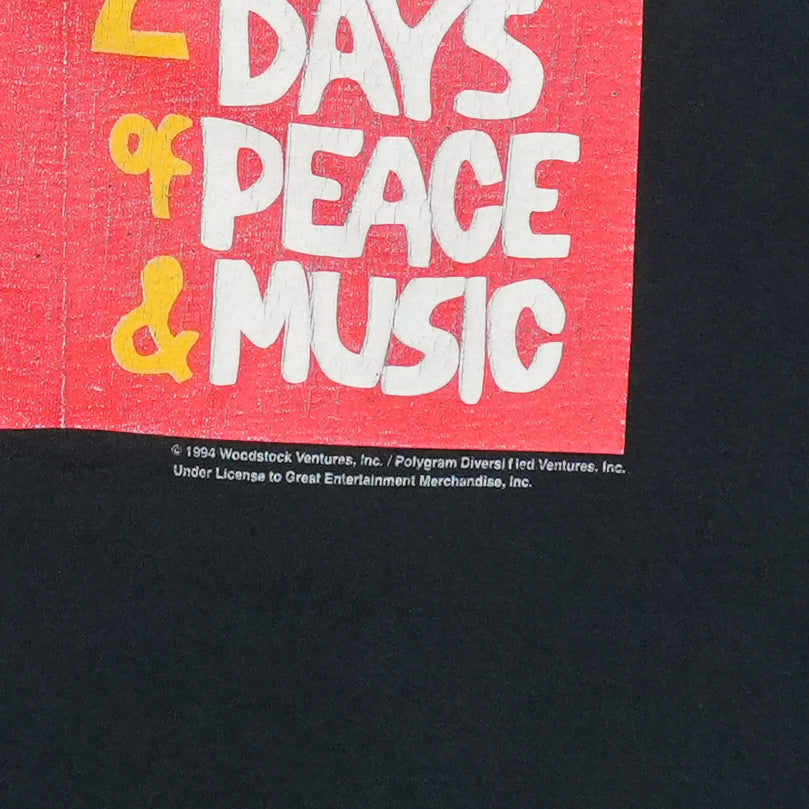 1994 Woodstock 2 More Days Of Peace And Music Shirt Detail