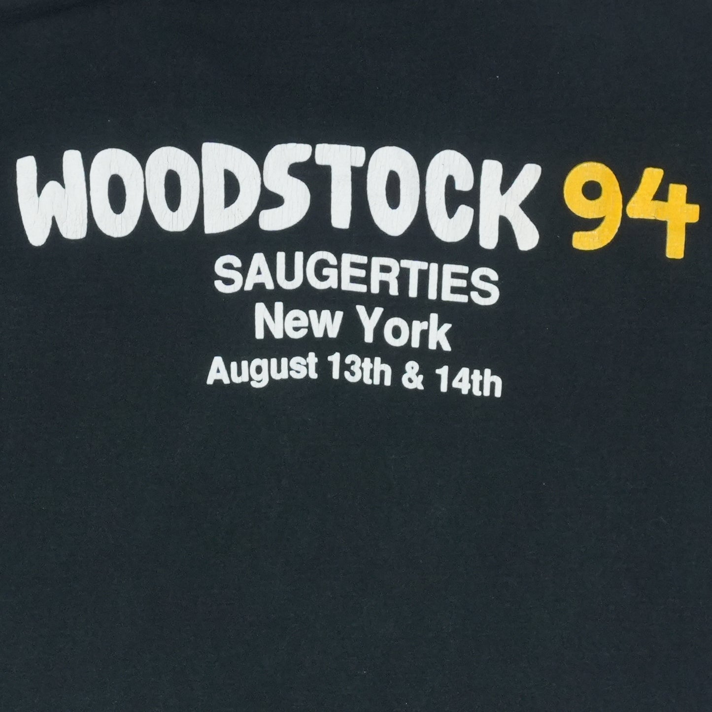 1994 Woodstock 2 More Days Of Peace And Music Shirt Detail