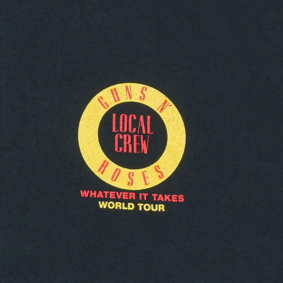 1991 Guns N Roses Whatever It Takes World Tour Crew Shirt Detail
