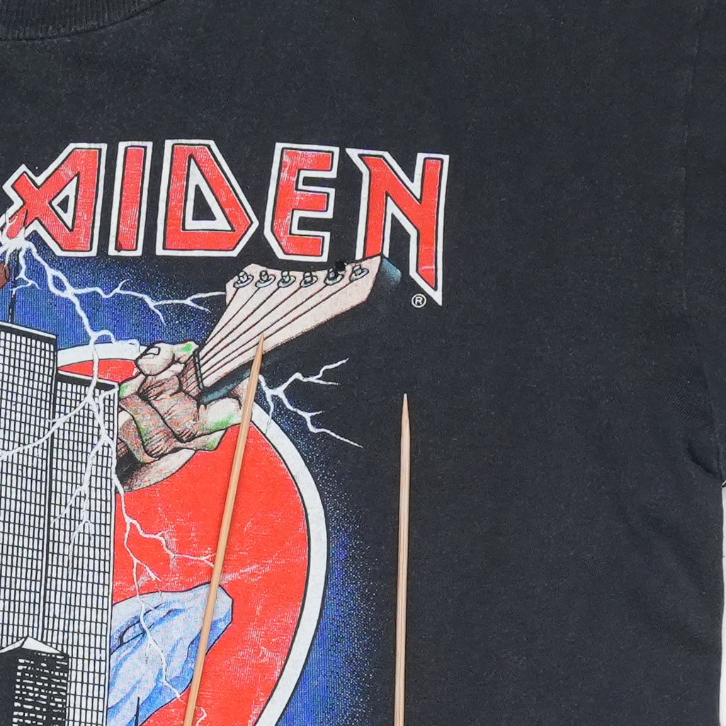 1990 Iron Maiden No Prayer For New York Shirt Detail