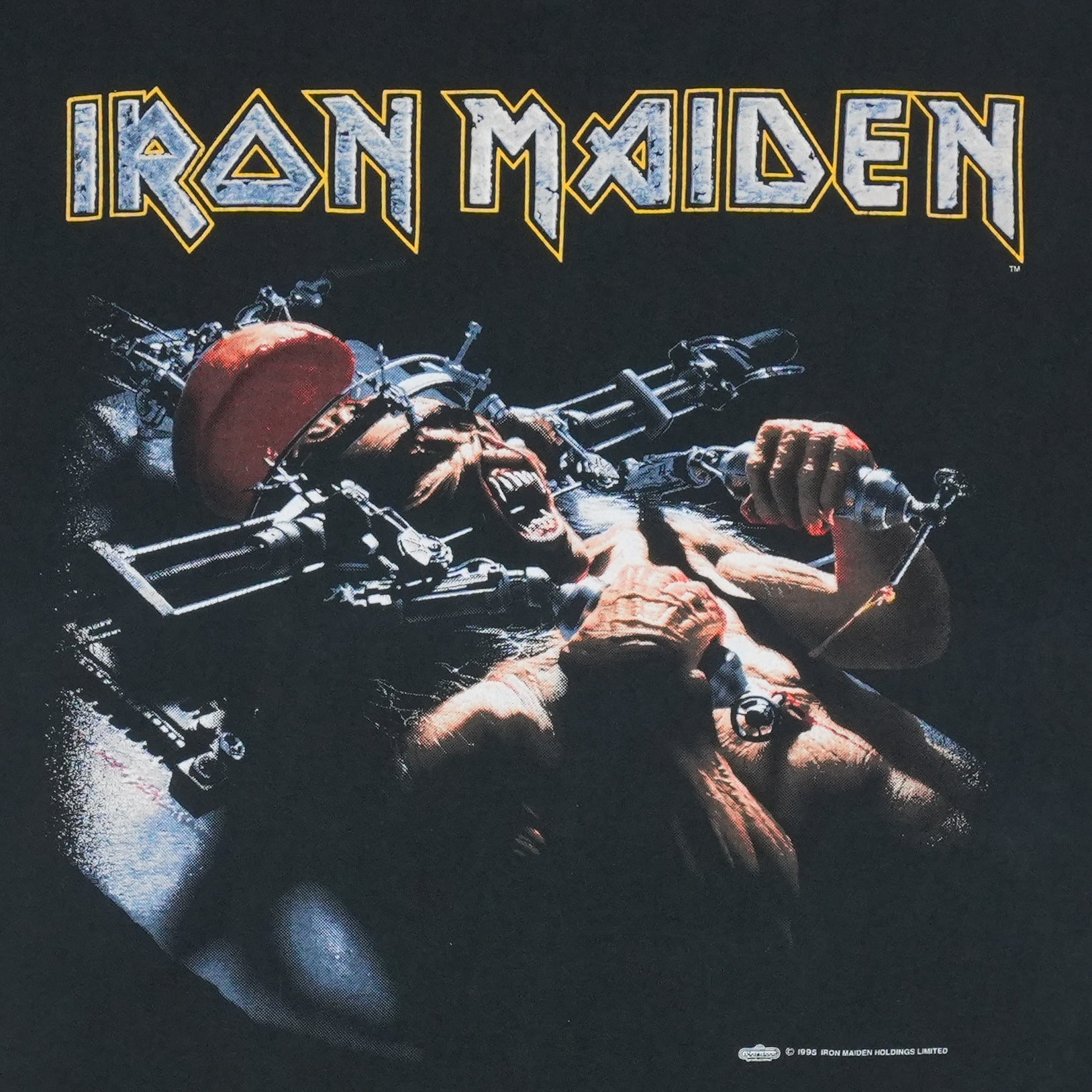 1995 Iron Maiden Man On The Edge Vintage Shirt – WyCo Vintage