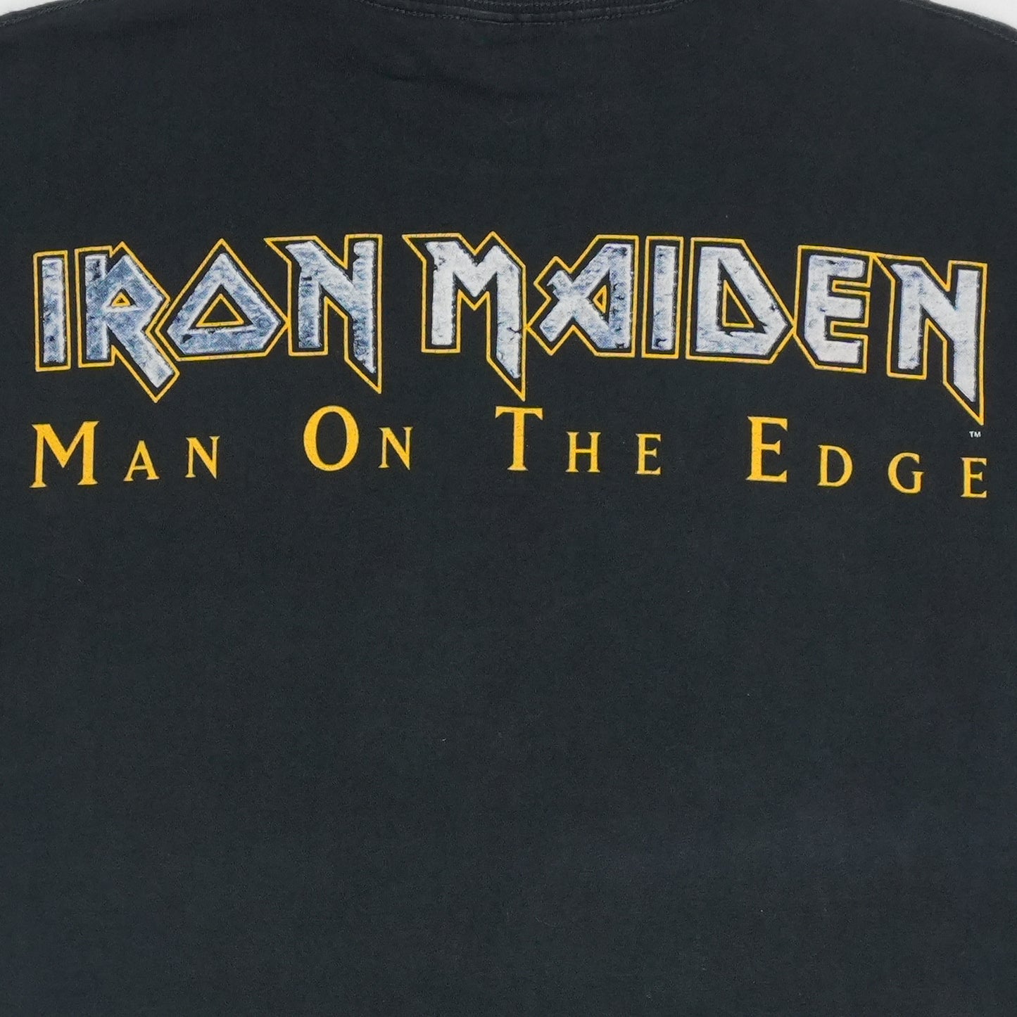 1995 Iron Maiden Man On The Edge Shirt Detail
