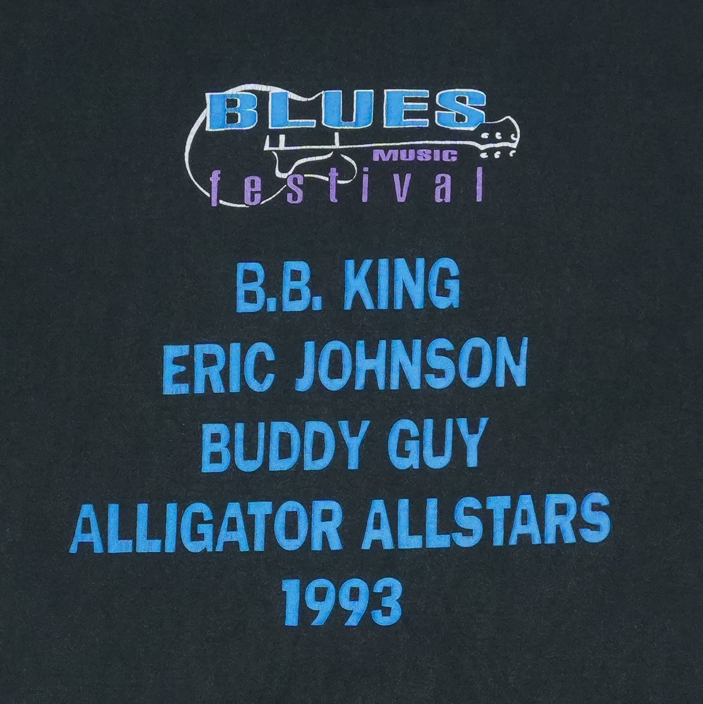 1993 BB King Blues Festival Concert Shirt Detail