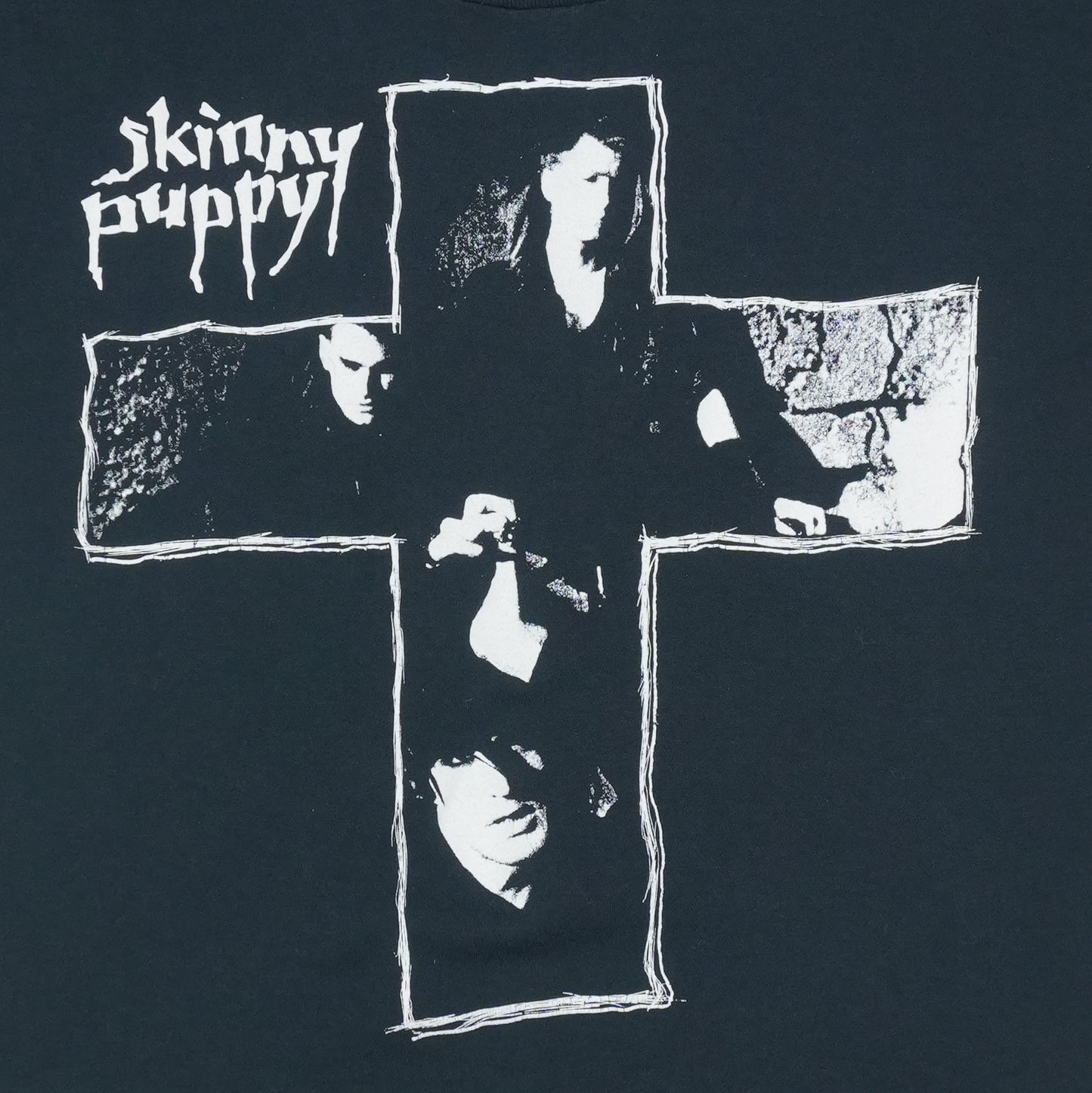 1990s Skinny Puppy Cross Shirt Detail