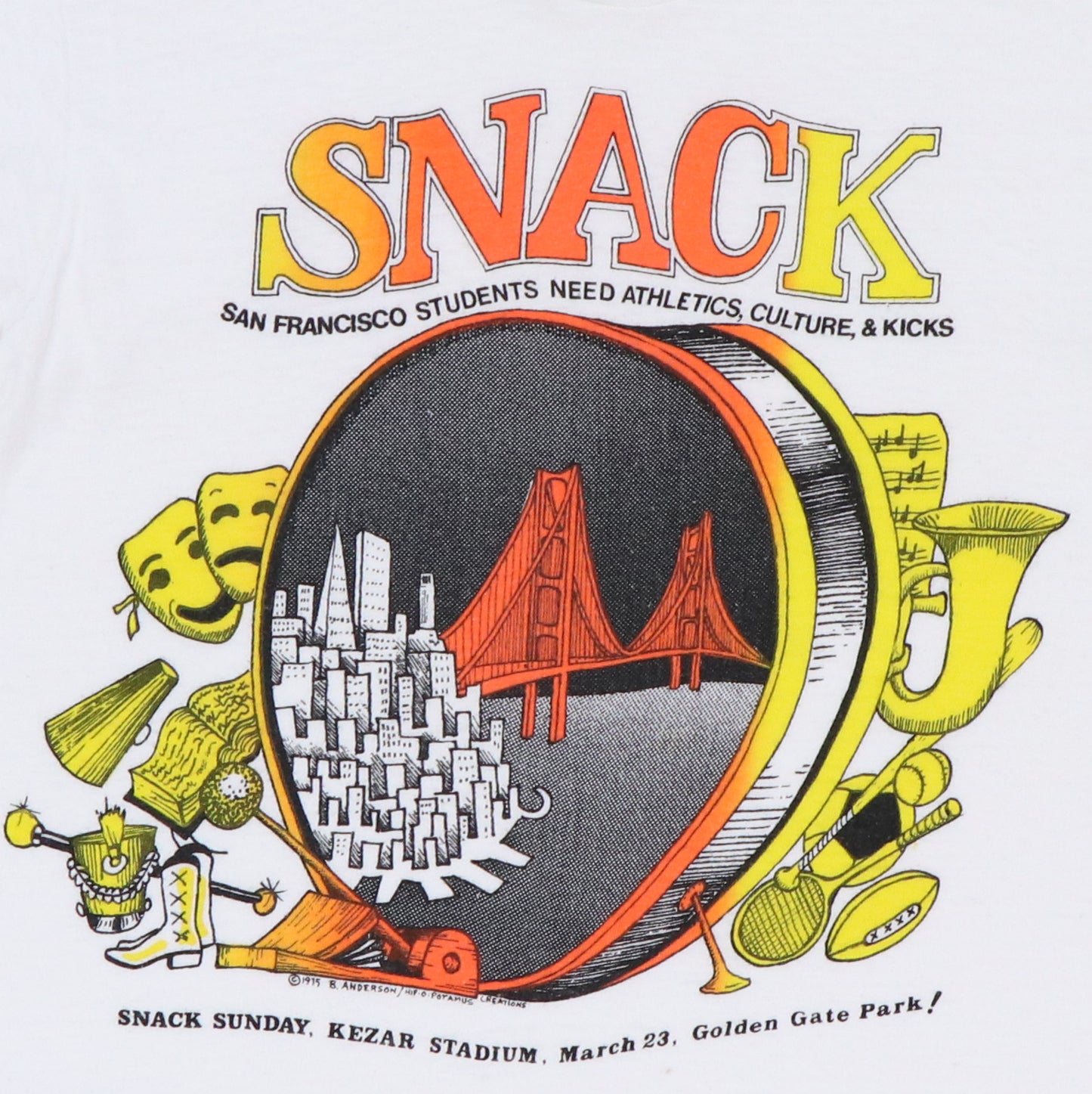 1975 Bill Graham Snack Charity Concert Shirt