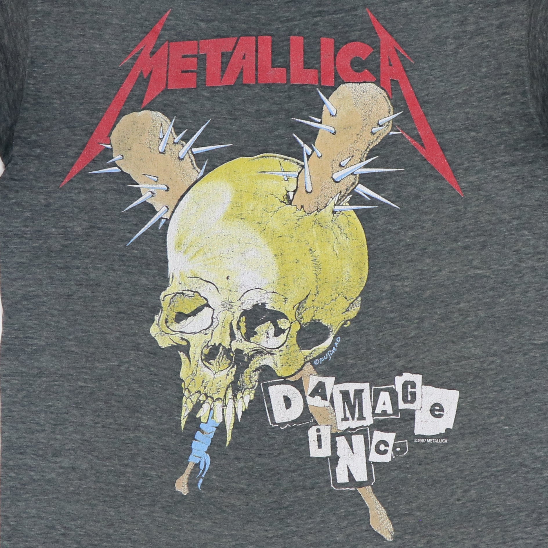 1987 Metallica Damage Inc Tour Shirt | Authentic Vintage Tee