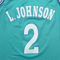 1990s Charlotte Hornets Larry Johnson Champion Jersey Detail 2