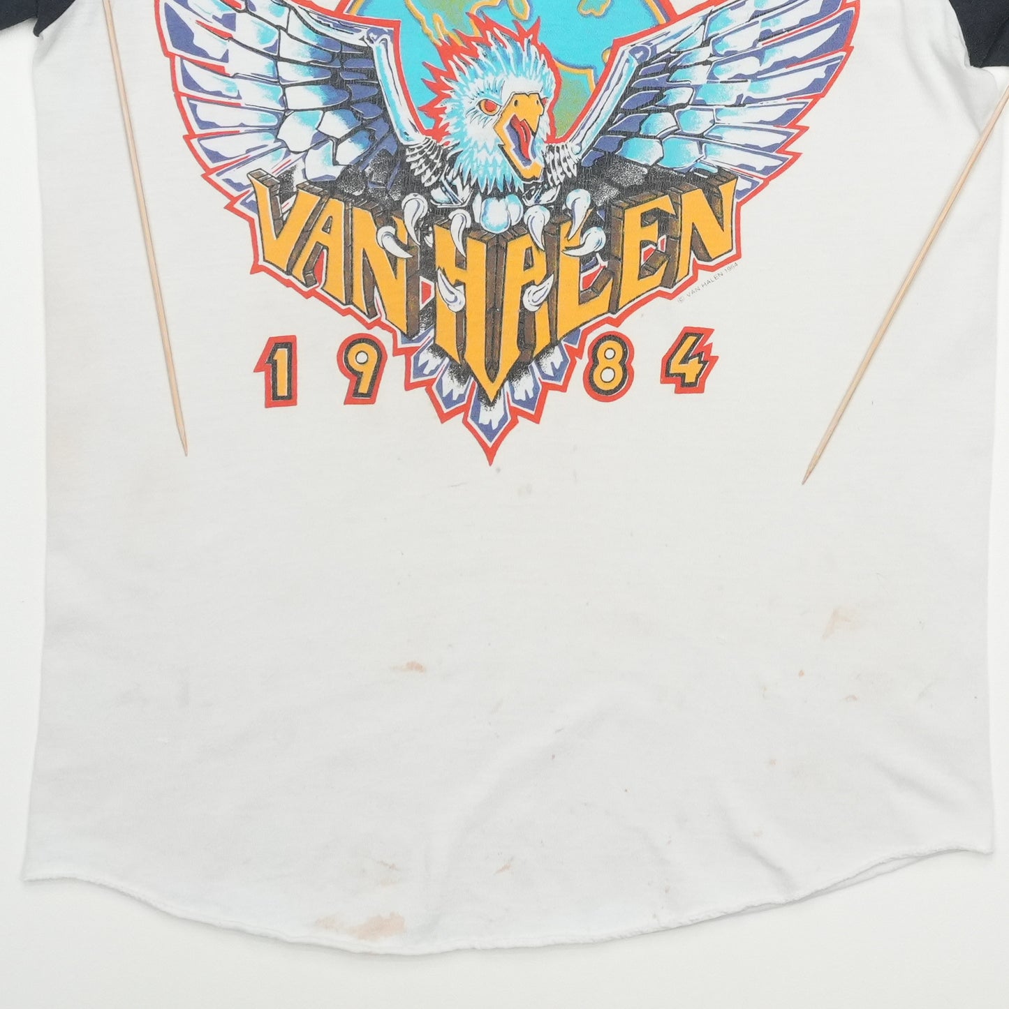 1984 Van Halen Tour of the World Jersey Shirt Detail 3