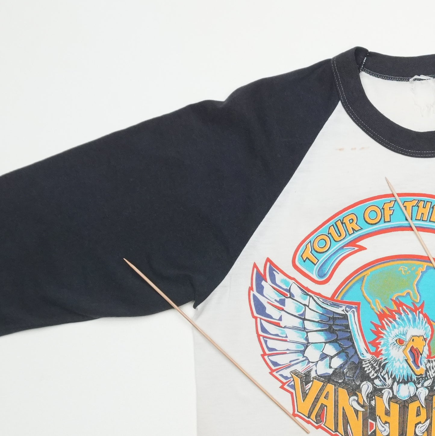 1984 Van Halen Tour of the World Jersey Shirt Detail 4