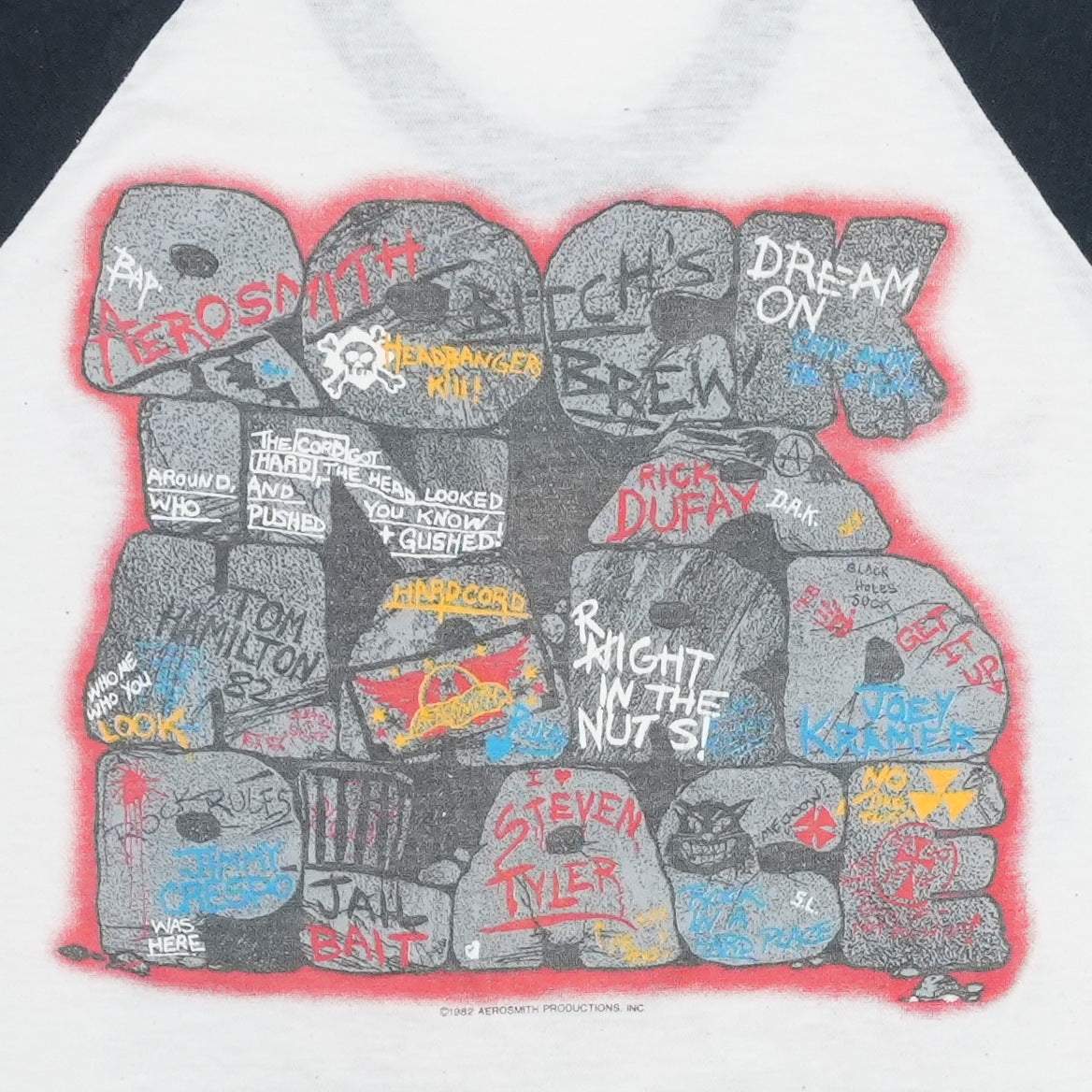1982 Aerosmith Rock & Hard Place Jersey Shirt Detail 6