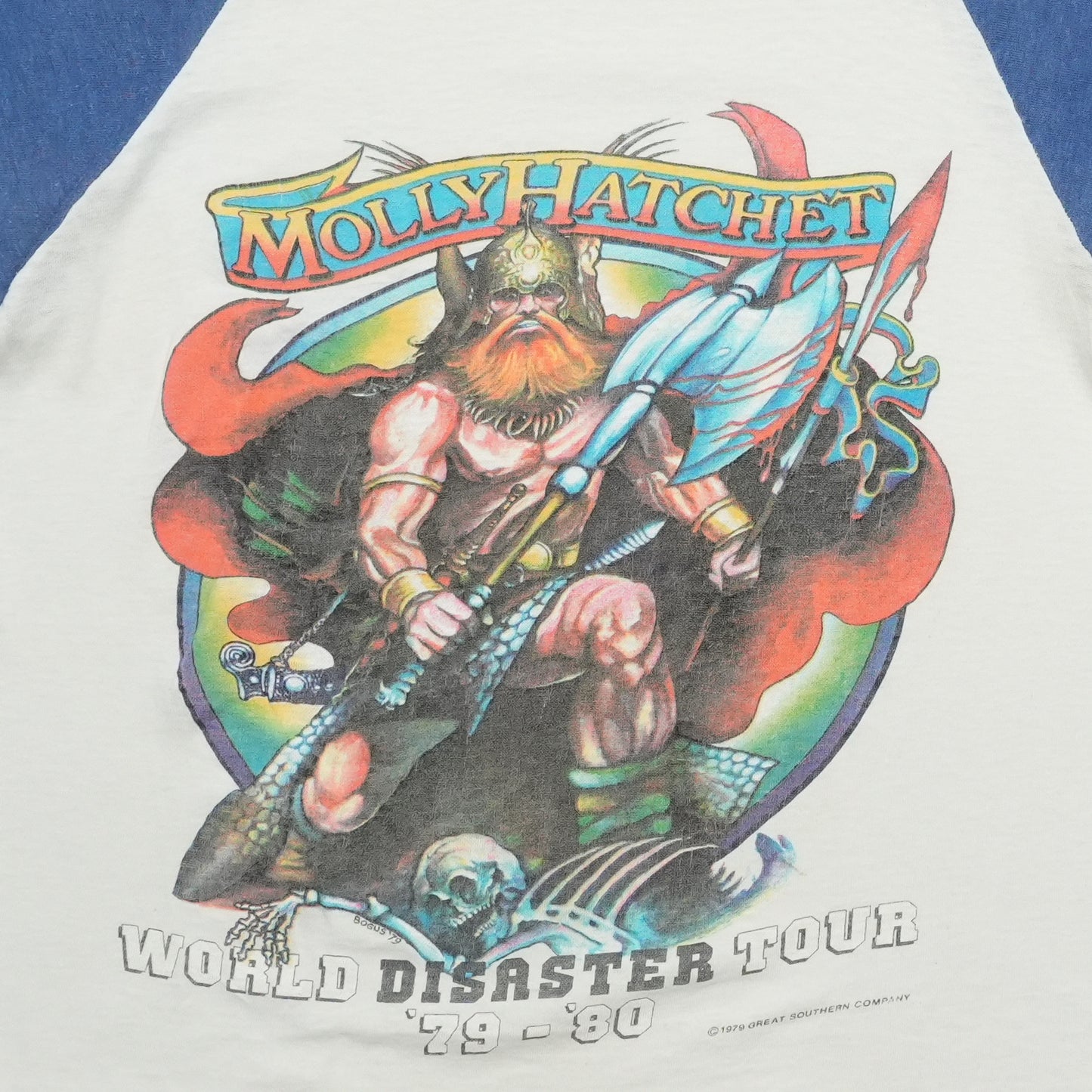 1980 Molly Hatchet World Disaster Tour Jersey Shirt Detail 1