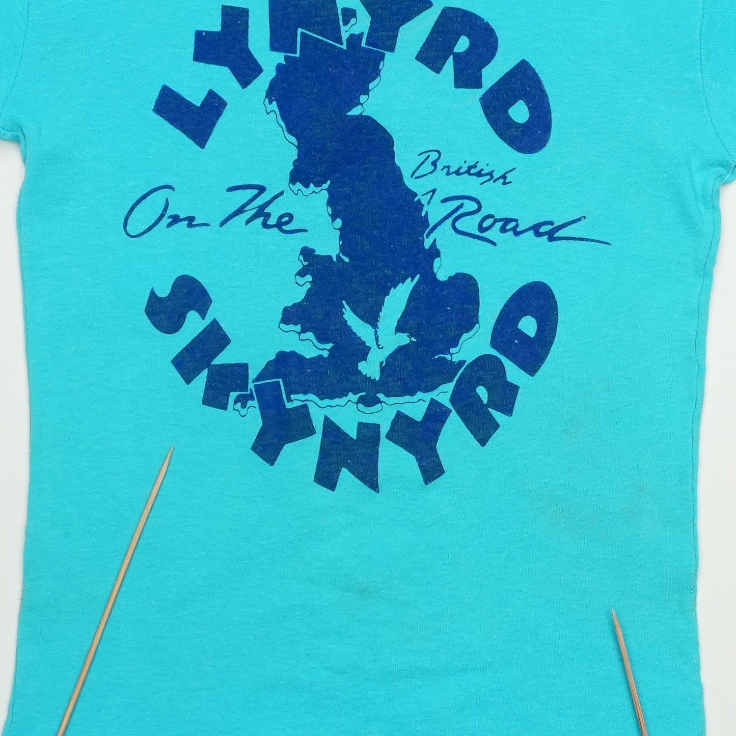 1976 Lynyrd Skynyrd On The British Road Tour Shirt Detail 3