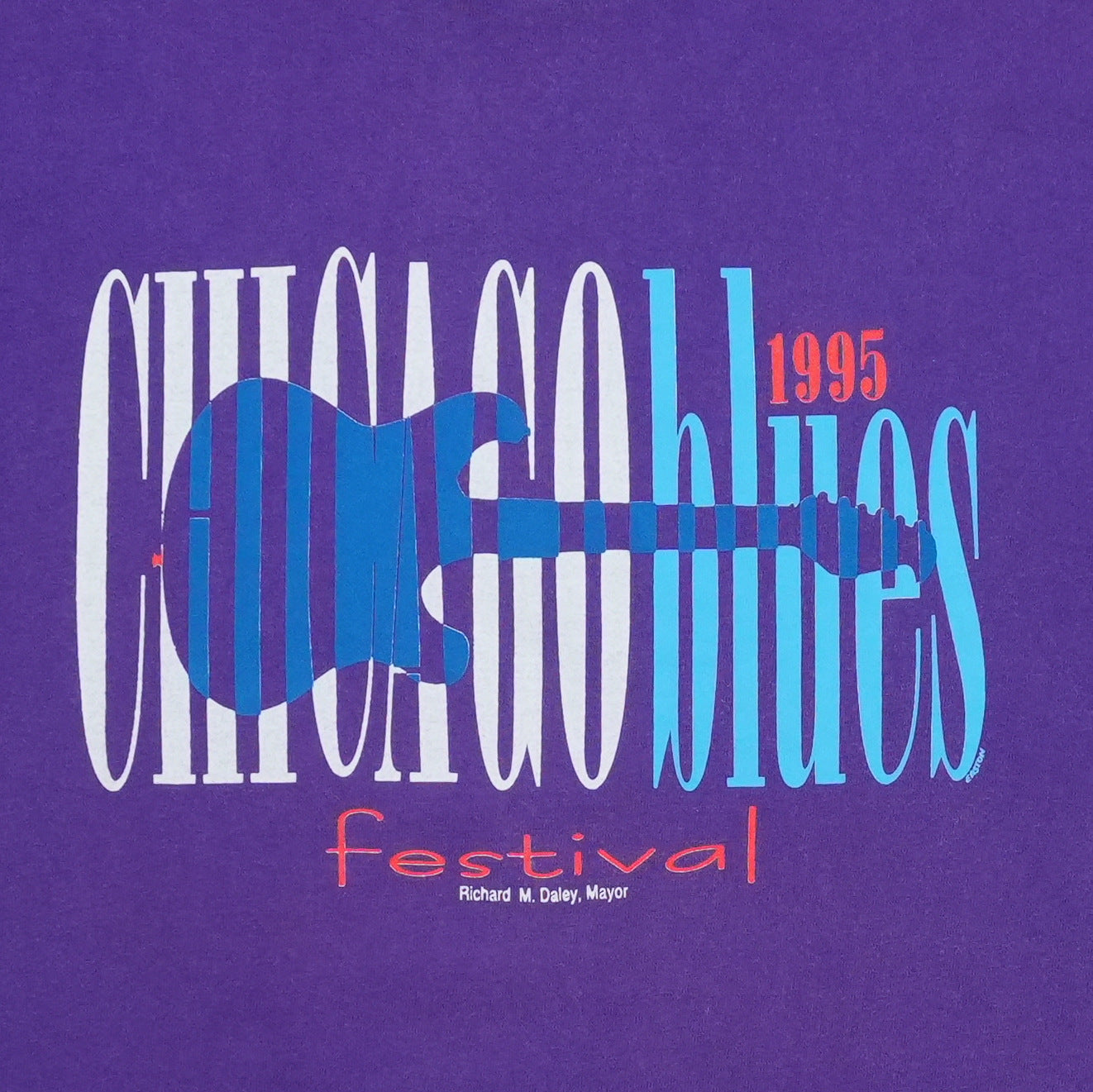 1995 Chicago Blues Festival Shirt Detail 3