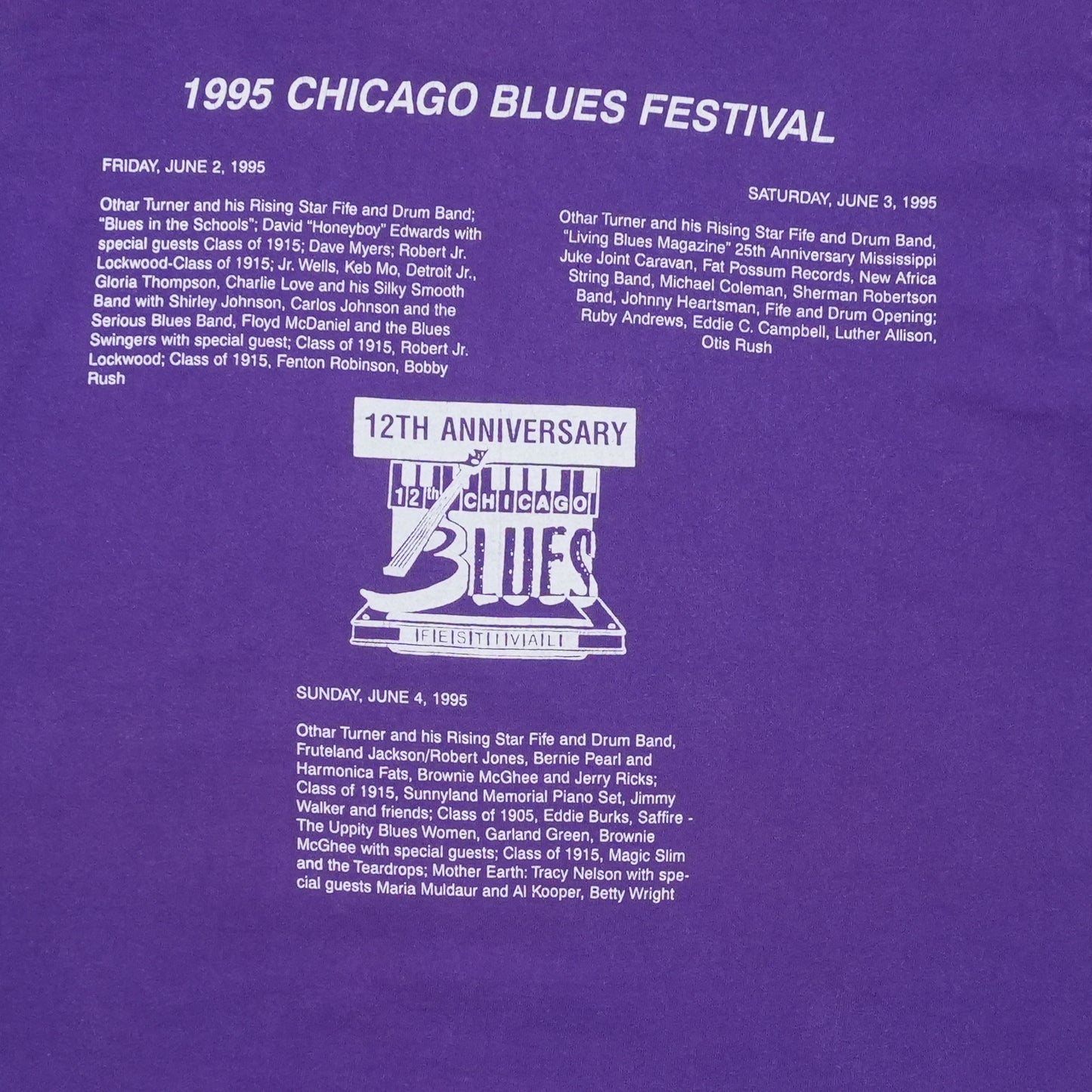 1995 Chicago Blues Festival Shirt Detail 4