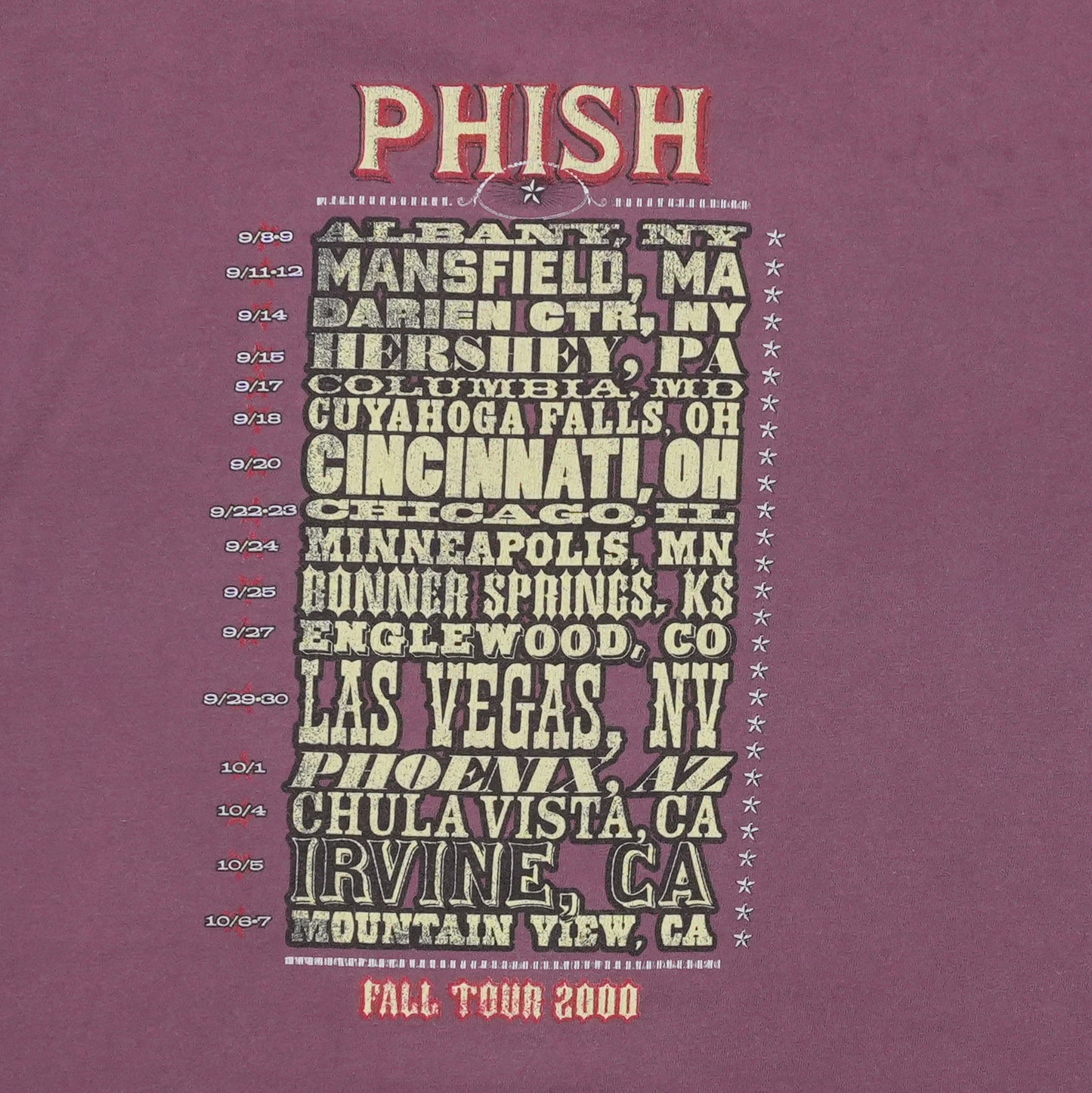 2000 Phish Tour Shirt Detail 3