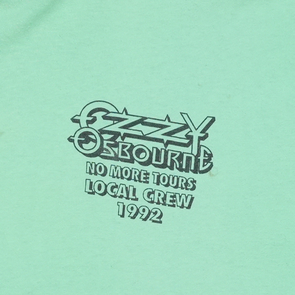 1992 Ozzy Osbourne No More Tours Local Crew Shirt Detail 2