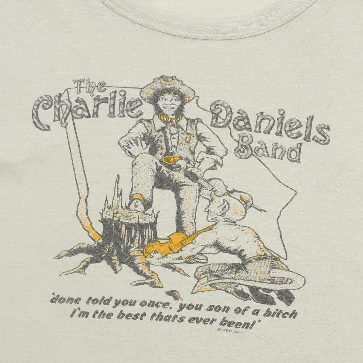 1970s Charlie Daniels Band Shirt Detail 1