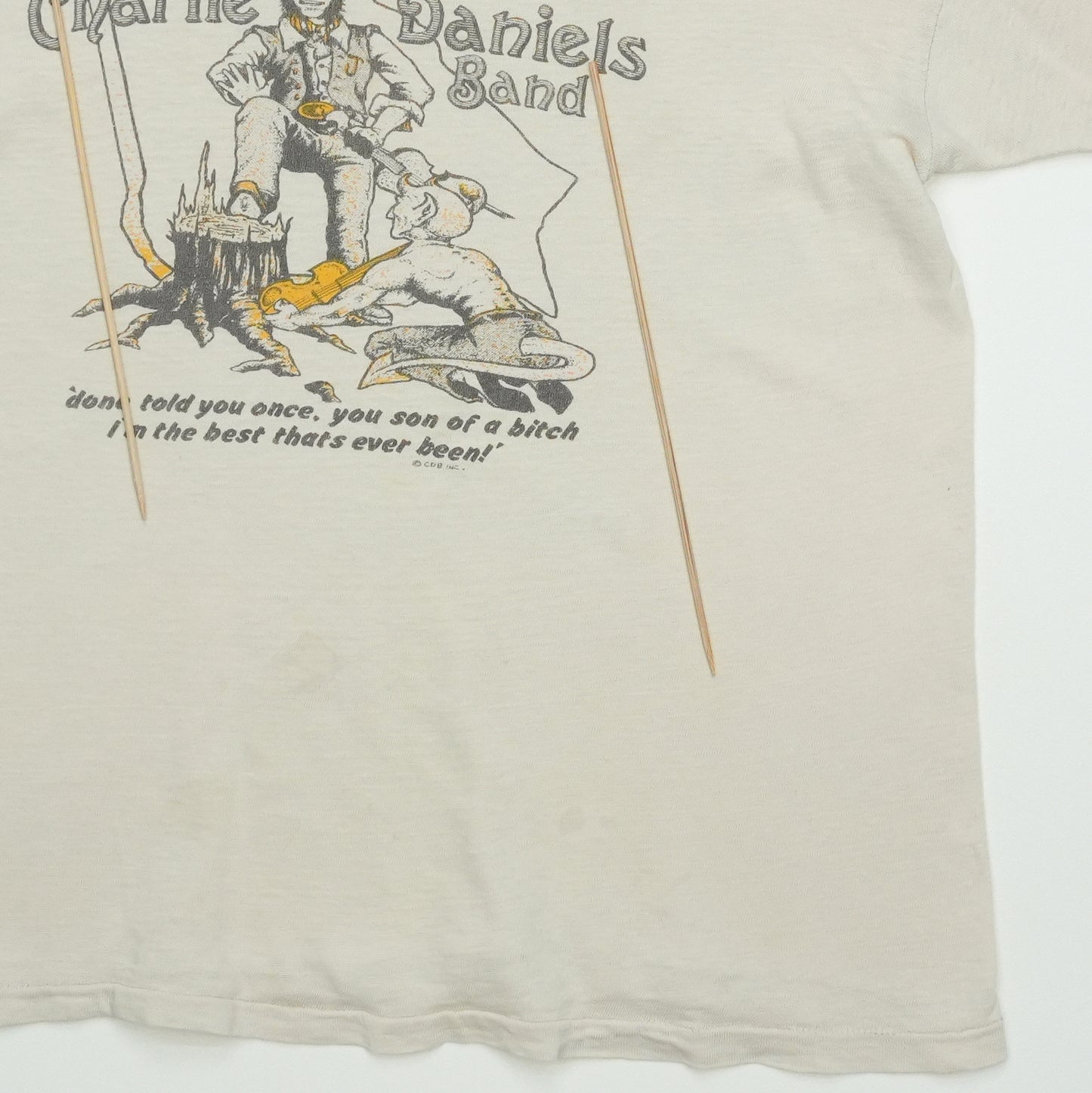 1970s Charlie Daniels Band Shirt Detail 2