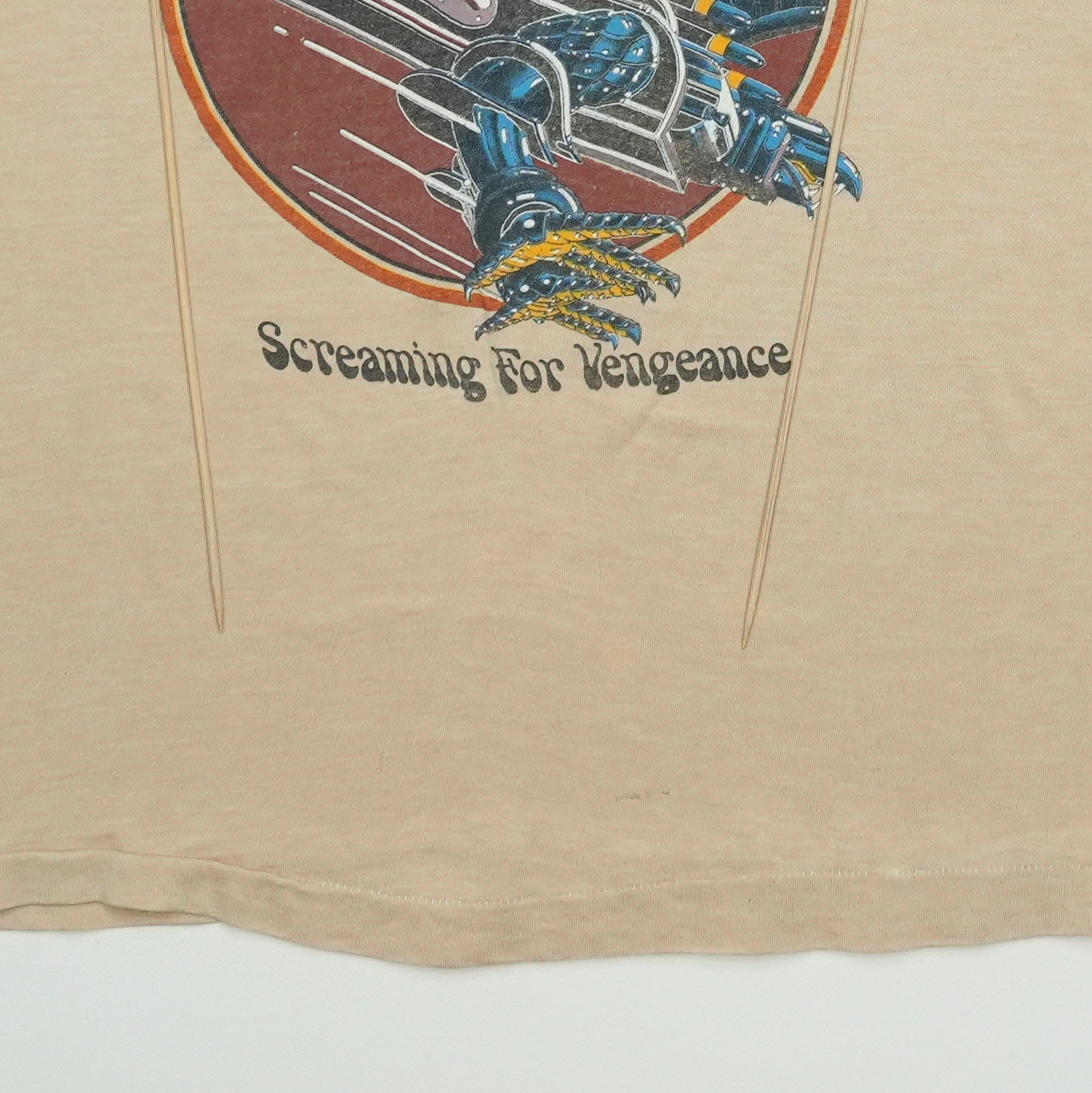 1982 Judas Priest Screaming for Vengeance Camo Shirt Detail 3