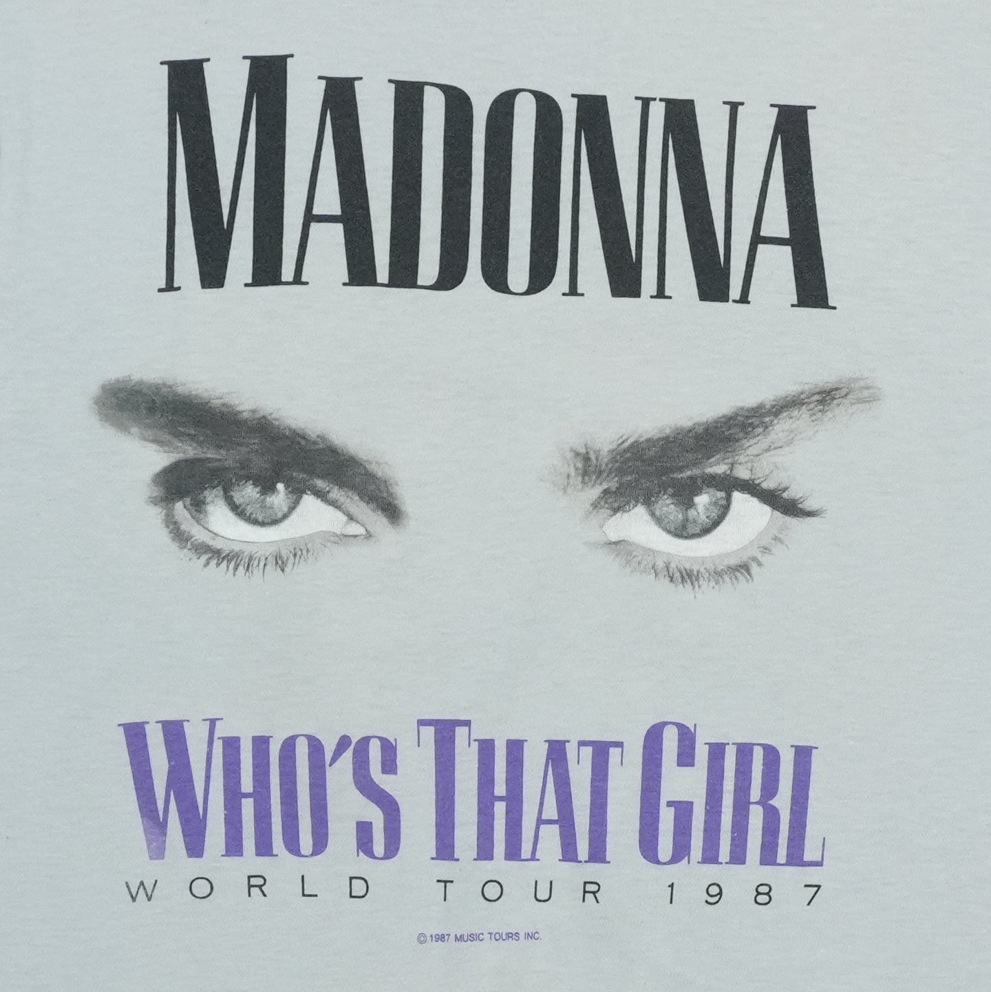 1987 Madonna Who's That Girl World Tour Shirt Detail 2