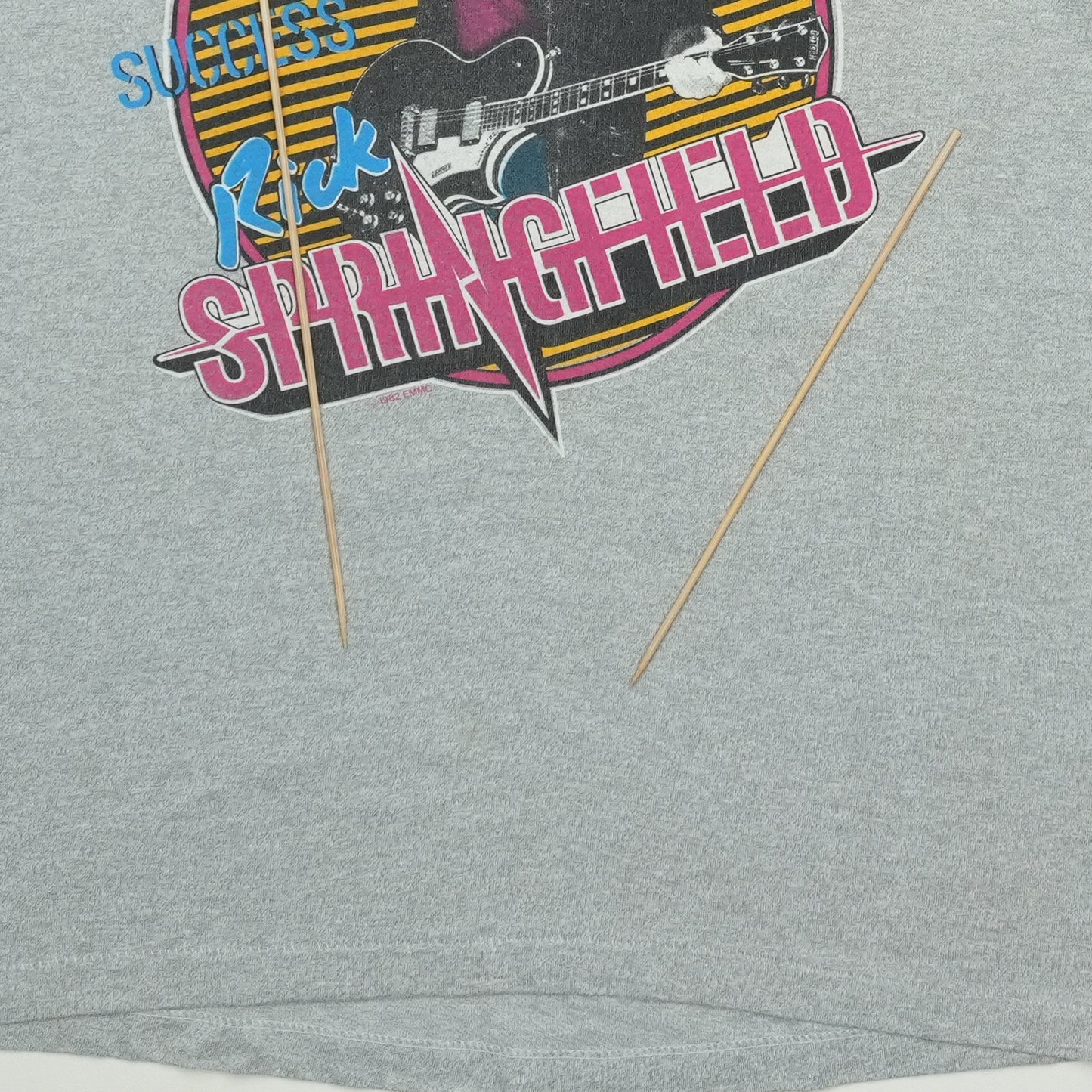 1980s Rick Springfield Sweat For Success Tour Shirt Detail 4
