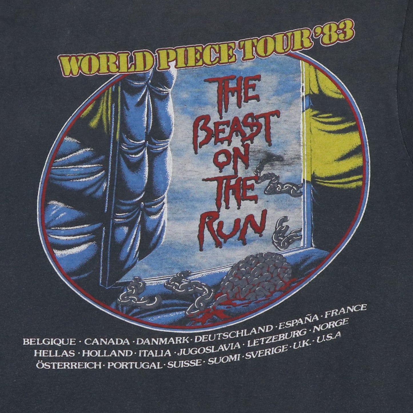 1983 Iron Maiden World Piece Tour Sleeveless Shirt