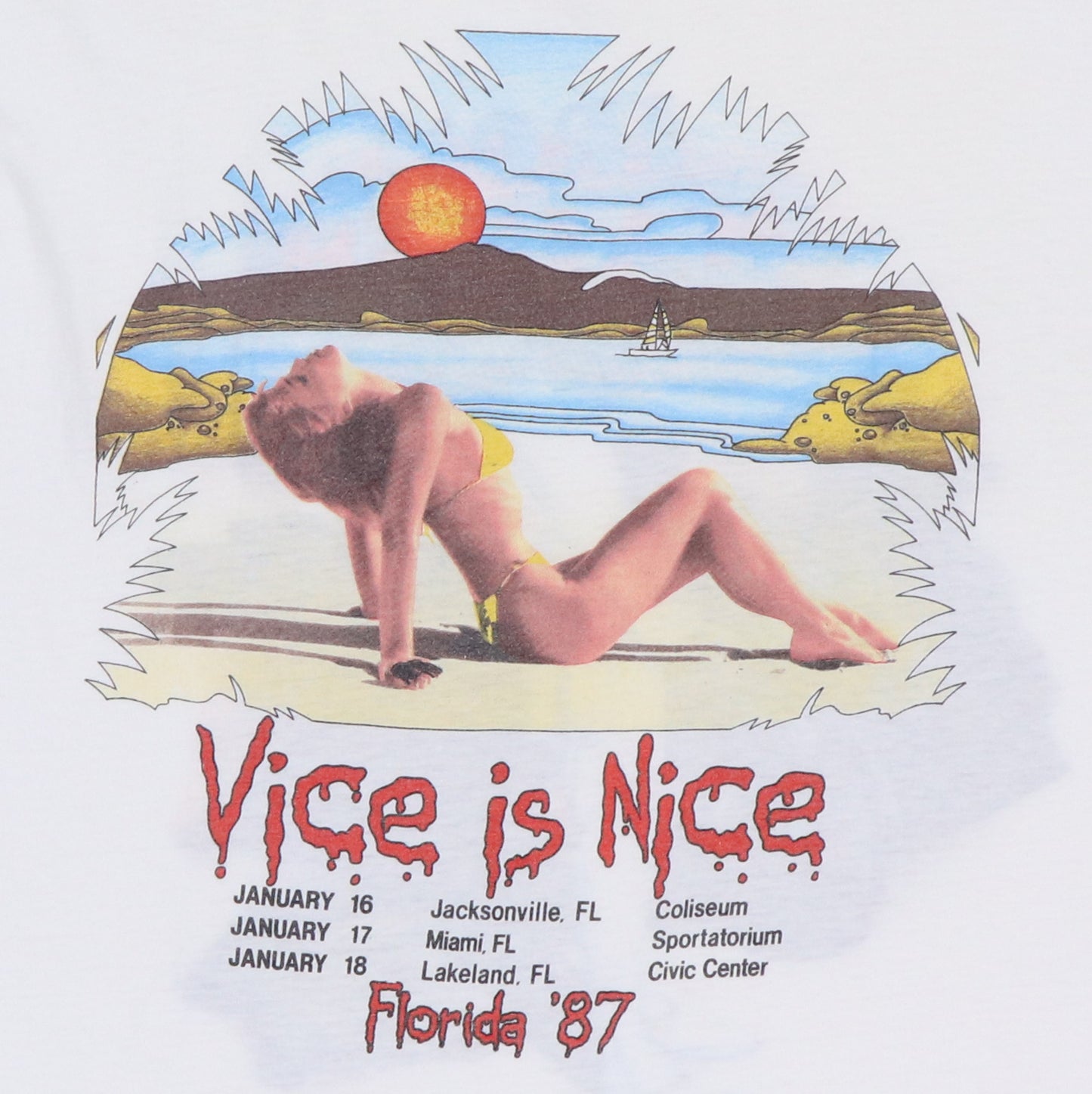1987 Iron Maiden Vice Is Nice Tour Shirt
