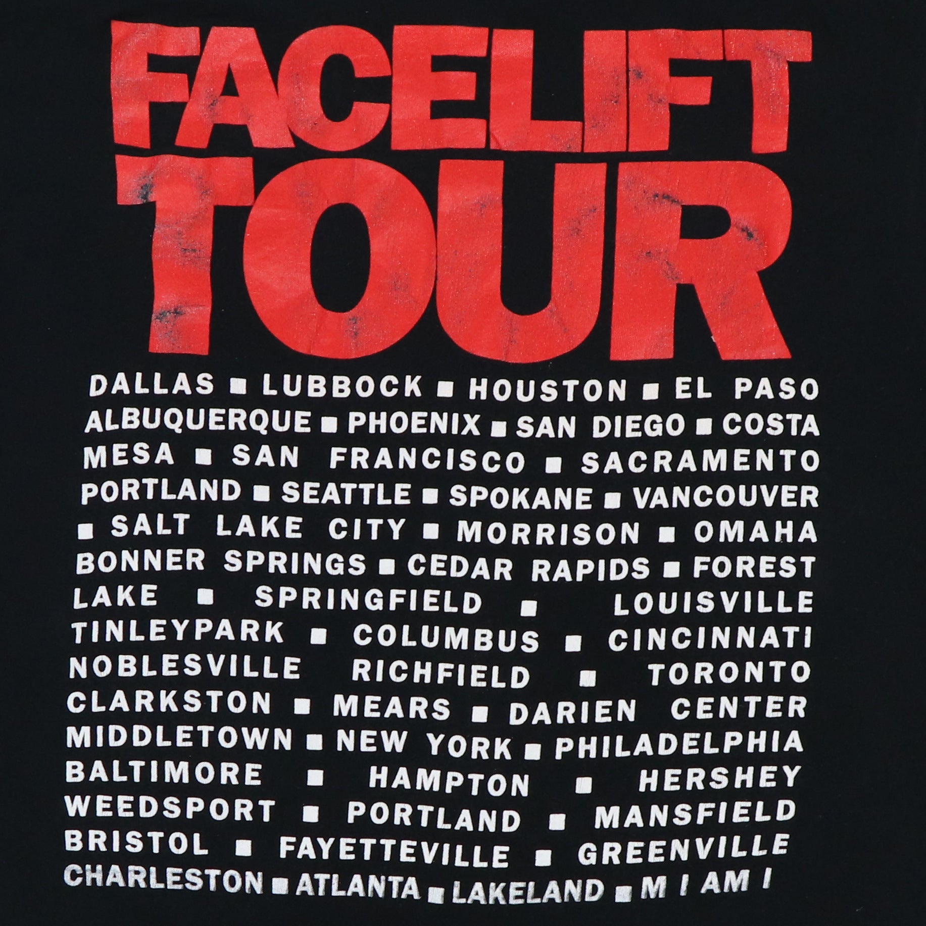 Original vintage 1990 Alice In Chains Facelift Tour Shirt
