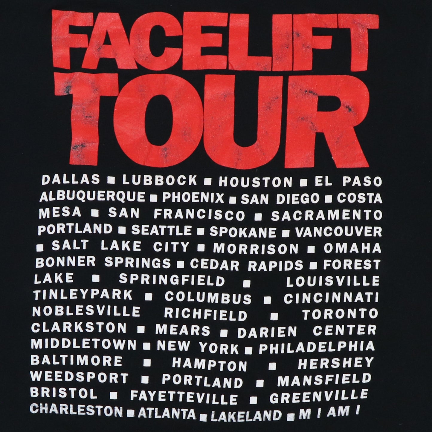 1990 Alice In Chains Facelift Tour Shirt