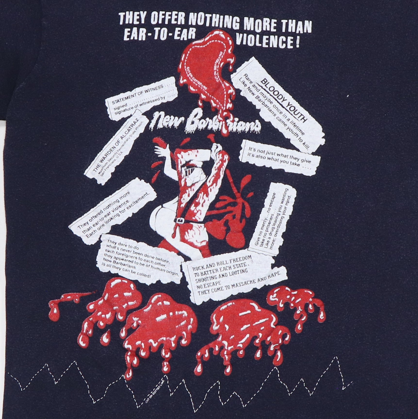 NEW BARBARIANS BARB WIRED TOUR Tシャツ New Barbarians 1979 Tour Band Rolling Stones Keith Richards 2