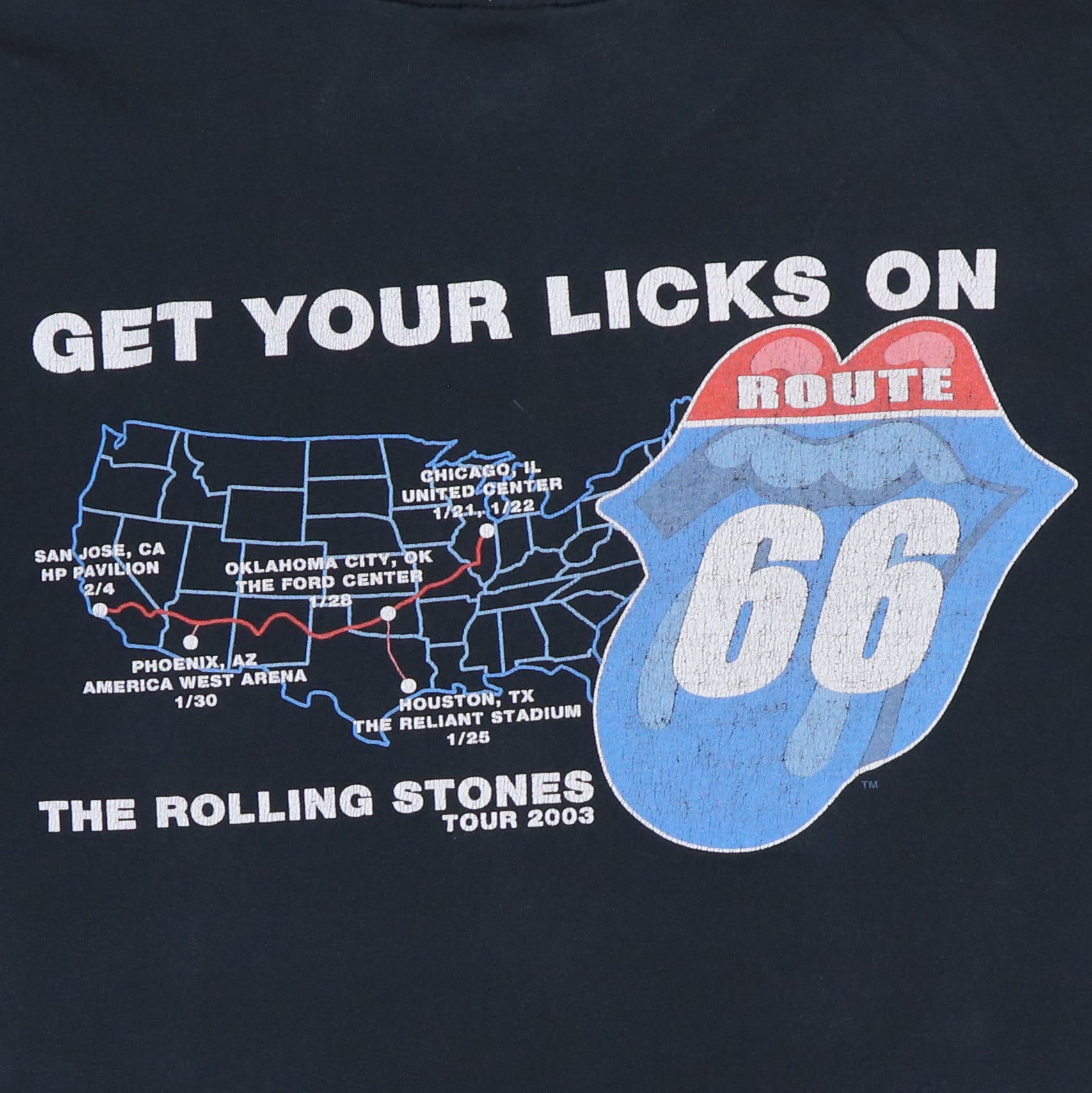 2003 Rolling Stones Get Your Licks Tour Shirt | Authentic Vintage