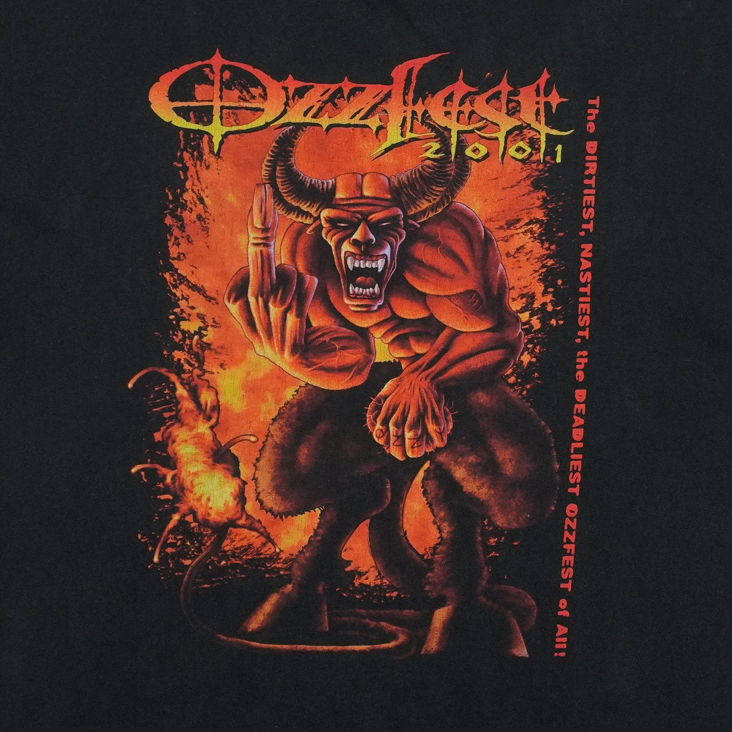 2001 Ozzfest Concert Shirt Detail