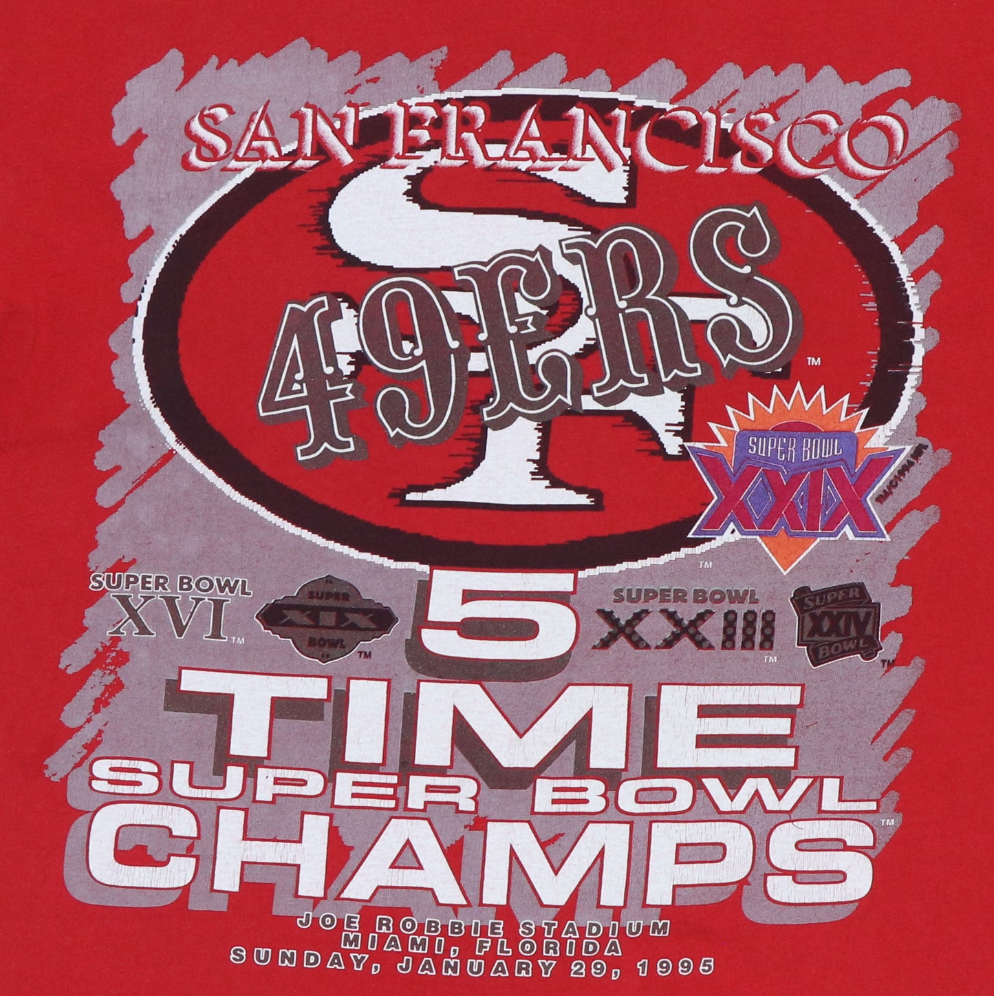 1995 San Francisco 5x Super Bowl Champs Shirt
