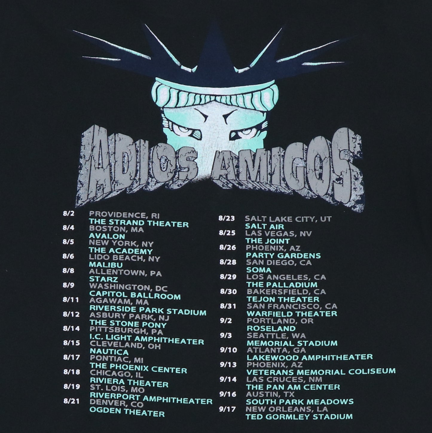 1995 Ramones Adios Amigos Tour Shirt