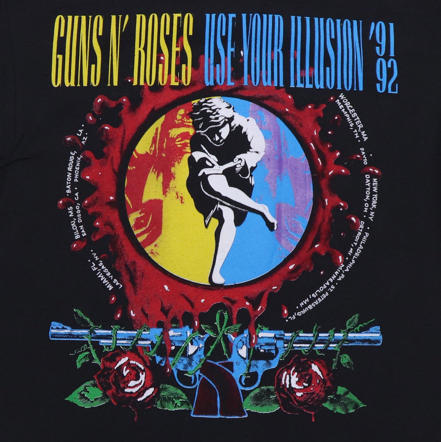 1991 Guns N Roses Use Your Illusion Tour Shirt