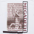 1995 Megadeth Youthanasia World Tour Shirt
