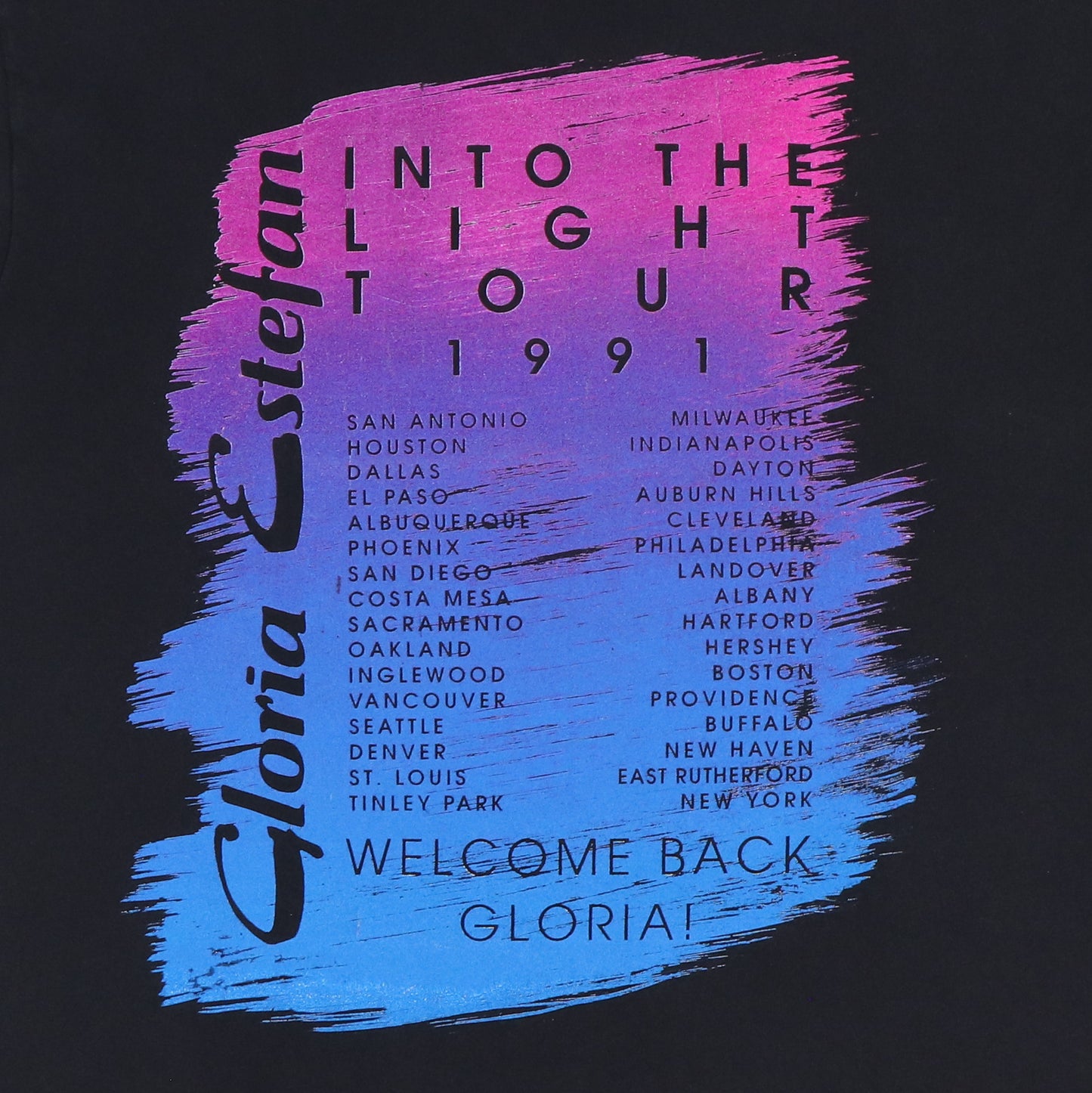 1991 Gloria Estefan Into The Light Tour Shirt