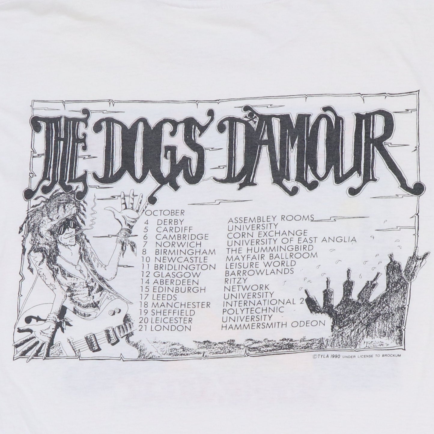 1990 Dogs D'Amour Victims Of Success Tour Shirt