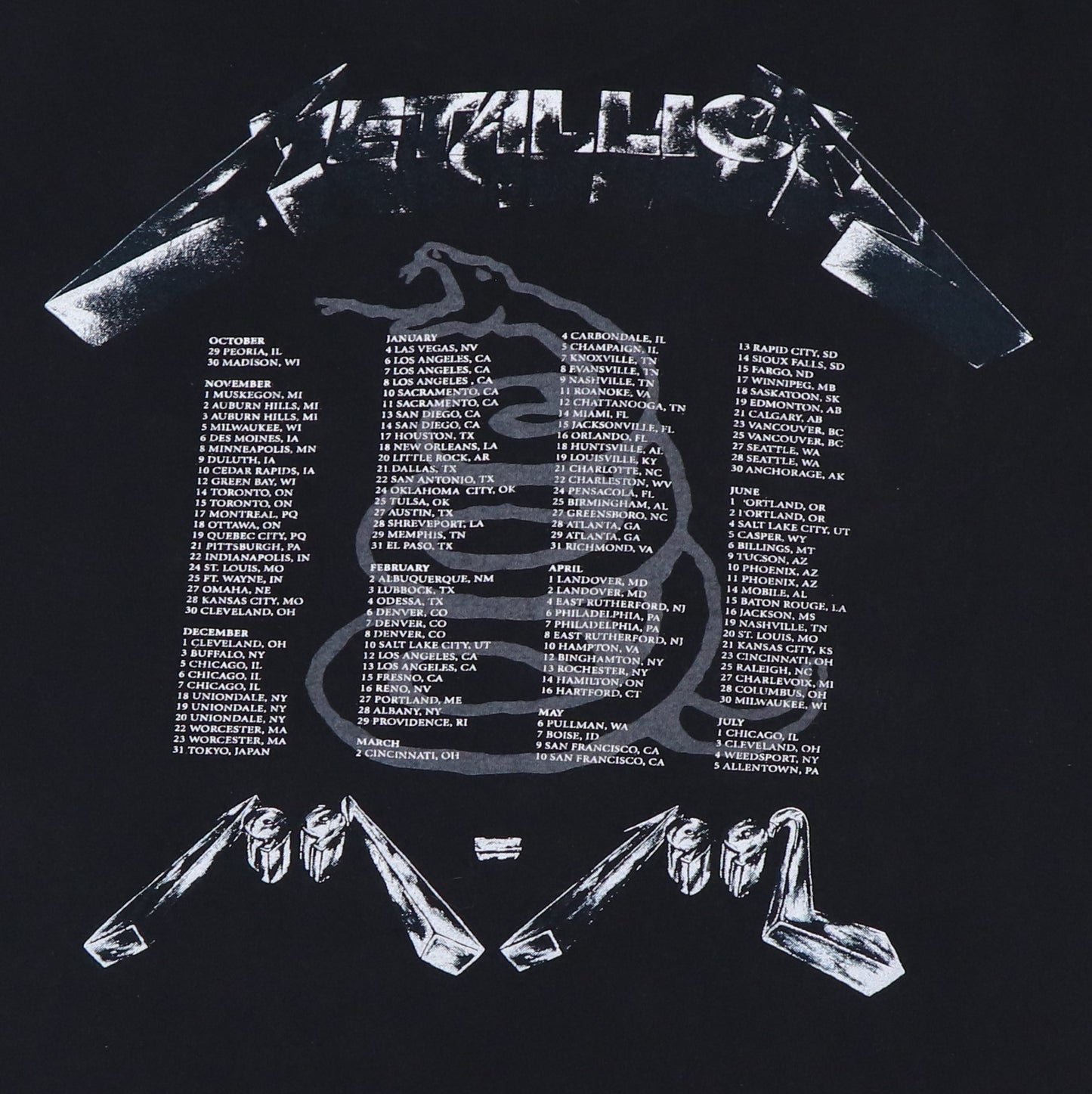 1991 Metallica Tour Shirt