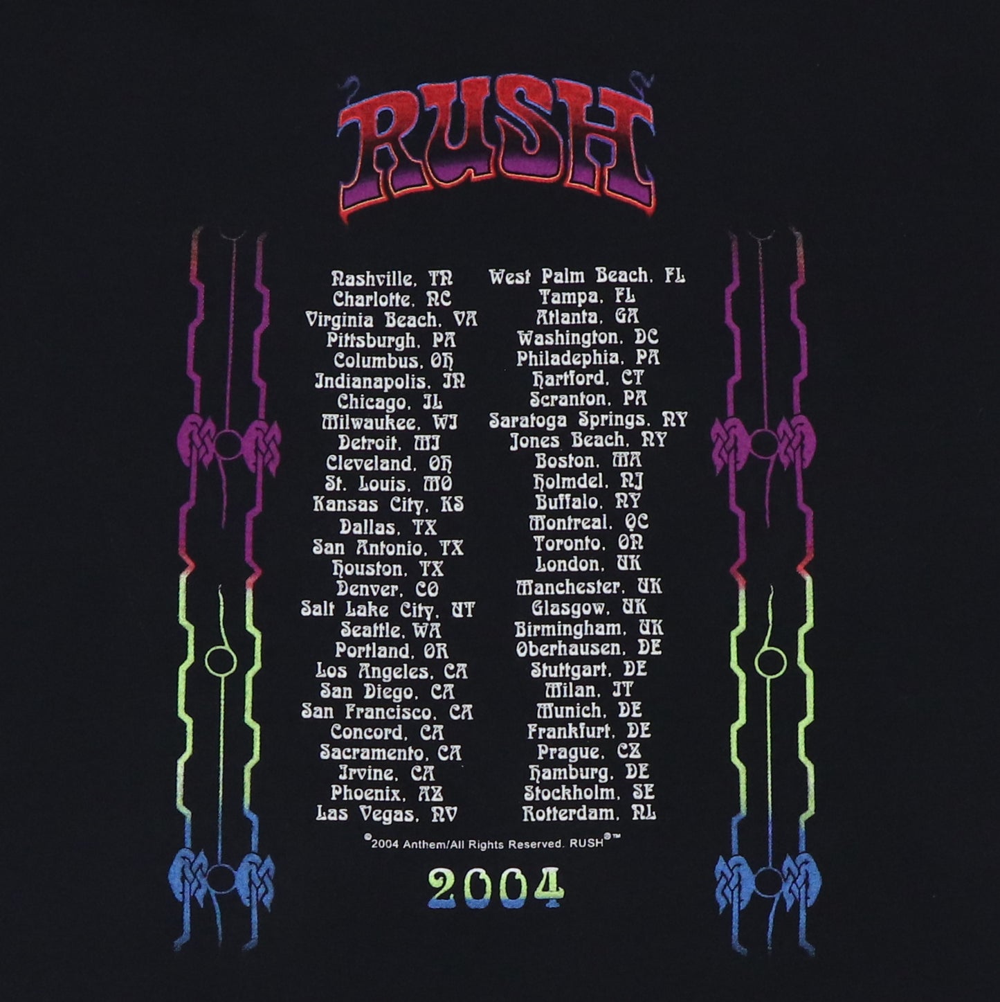 2004 Rush Summertime Blues Tour Shirt