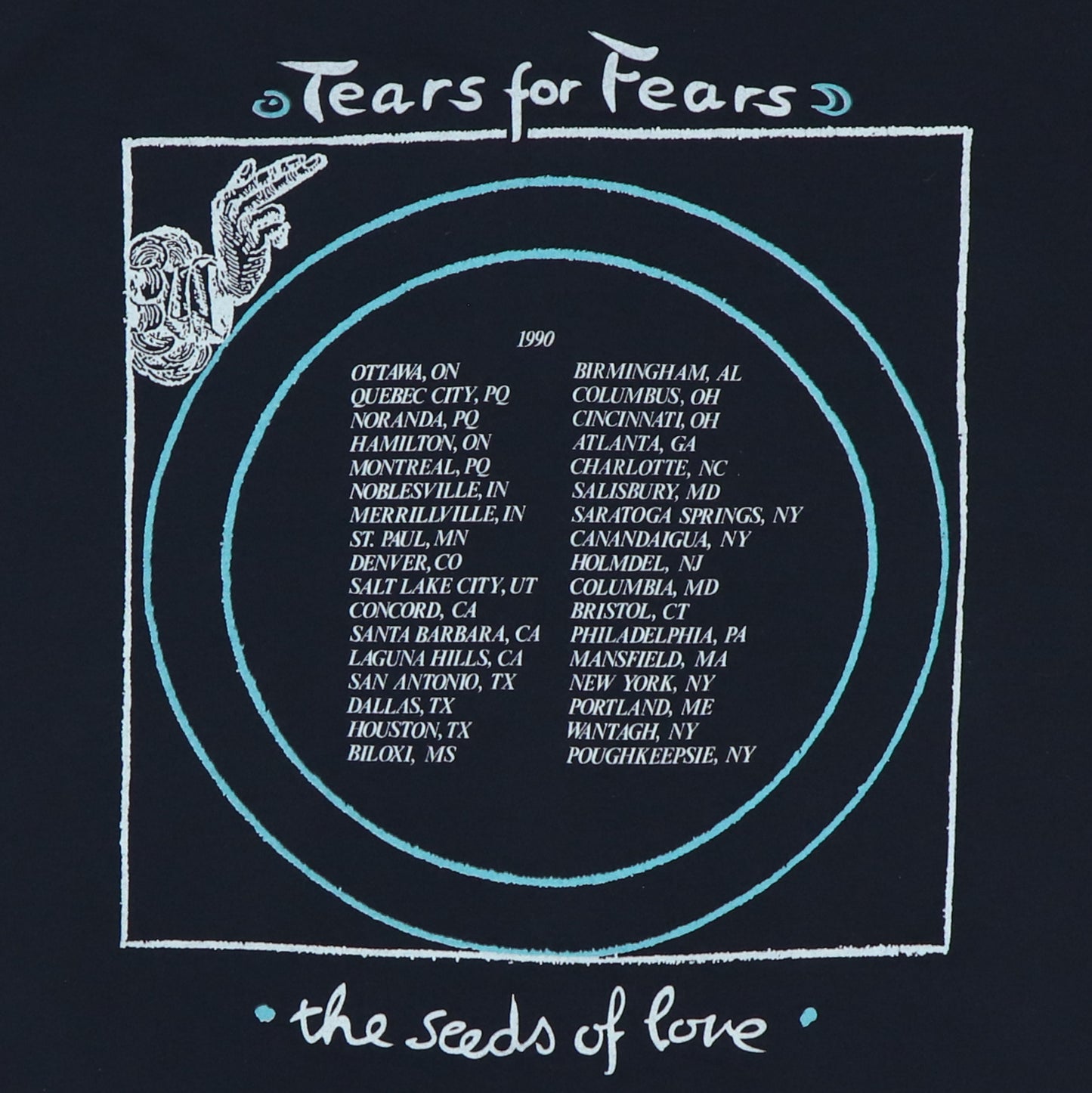1990 Tears For Fears Seeds Of Love Tour Shirt