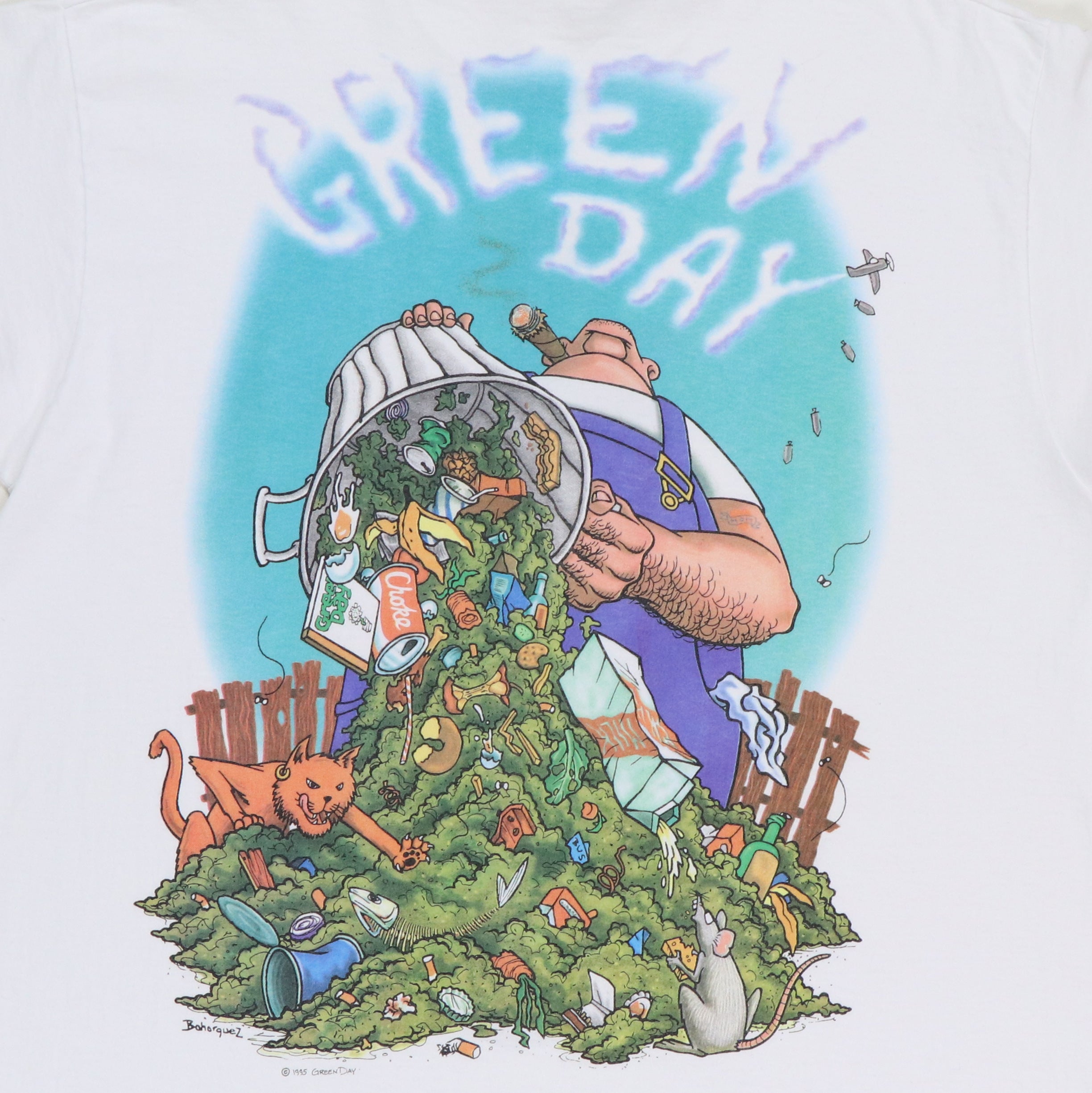 1995 Green Day Liquid Blue Shirt | Authentic Vintage Tee – WyCo