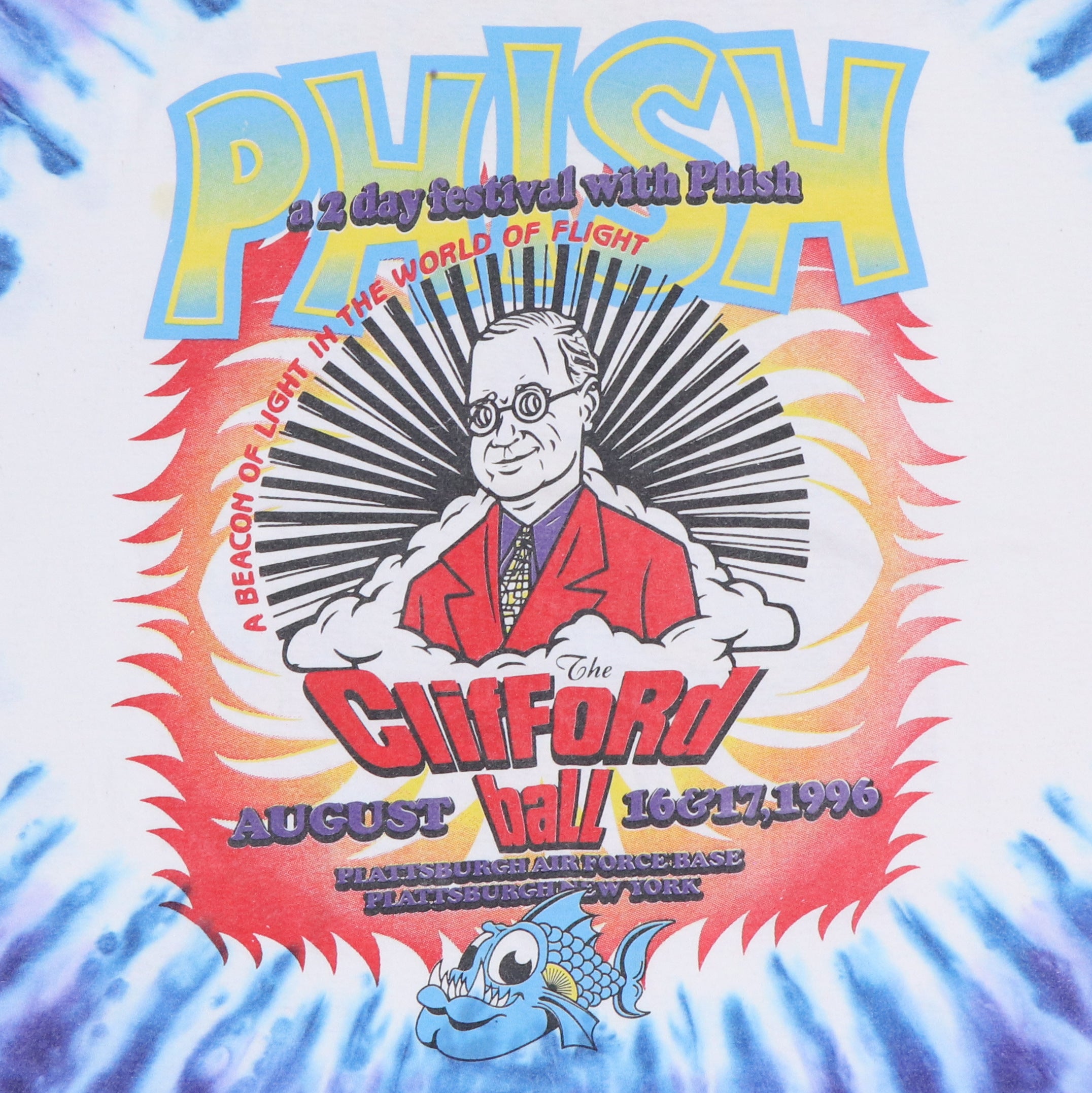 1996 Phish Clifford Ball Concert Tie Dye Shirt | Authentic Vintage