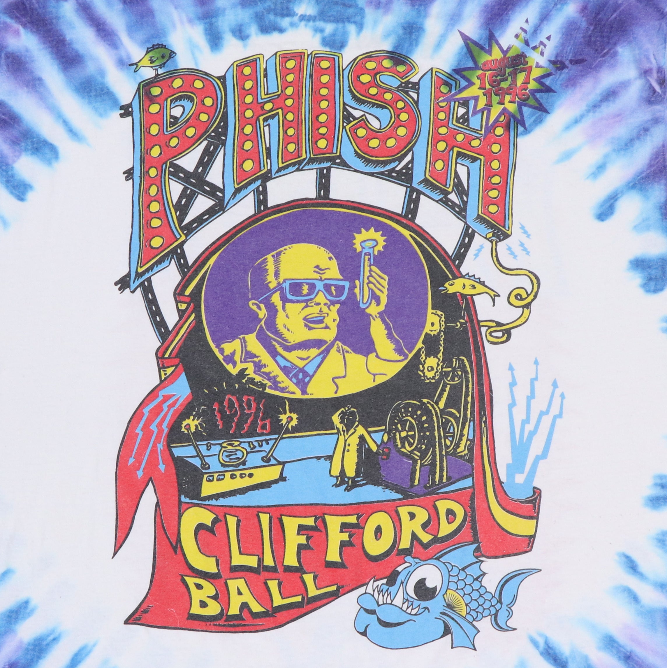 1996 Phish Clifford Ball Concert Tie Dye Shirt | Authentic Vintage
