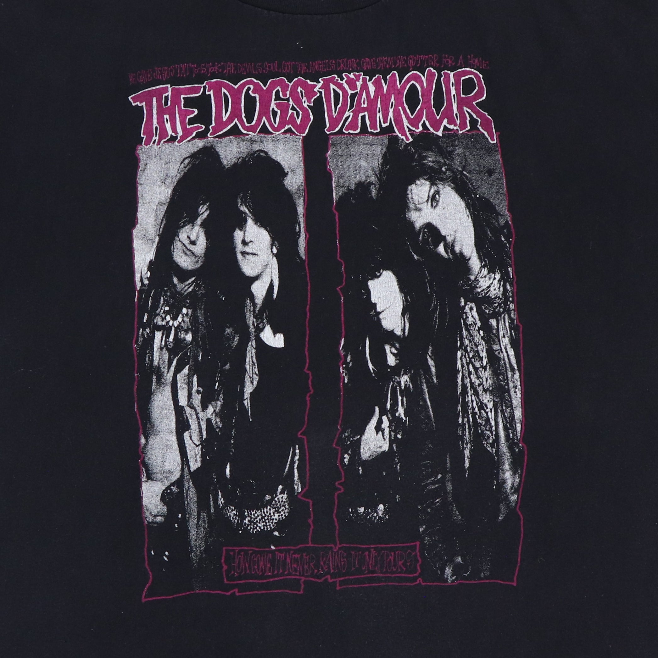 Original vintage 1990 The Dogs D'Amour It Only Pours Shirt