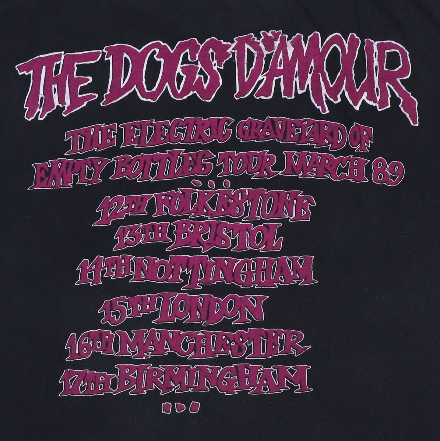 1990 The Dogs D'Amour It Only Pours Shirt