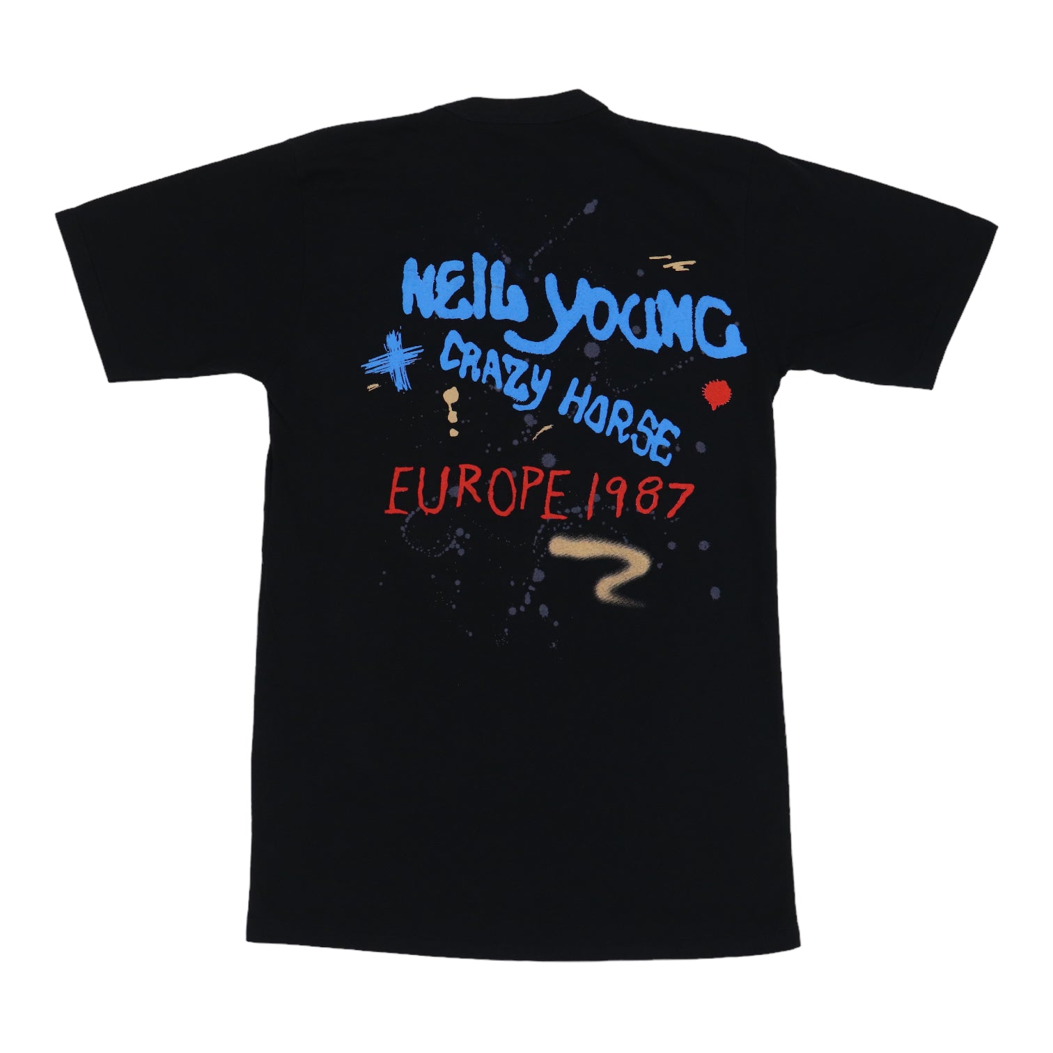 1987 Neil Young Crazy Horse Europe Tour Shirt | Authentic Vintage