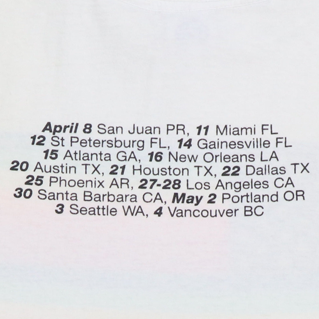 1989 New Order Technique Tour Shirt