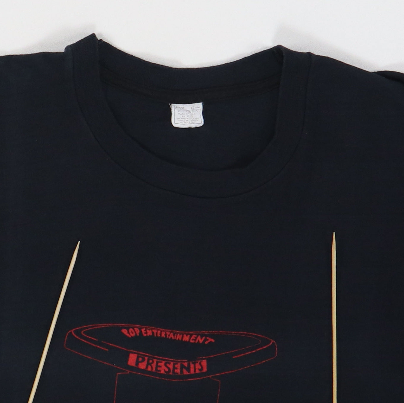 1980 Ramones Michigan State University Concert Shirt Detail